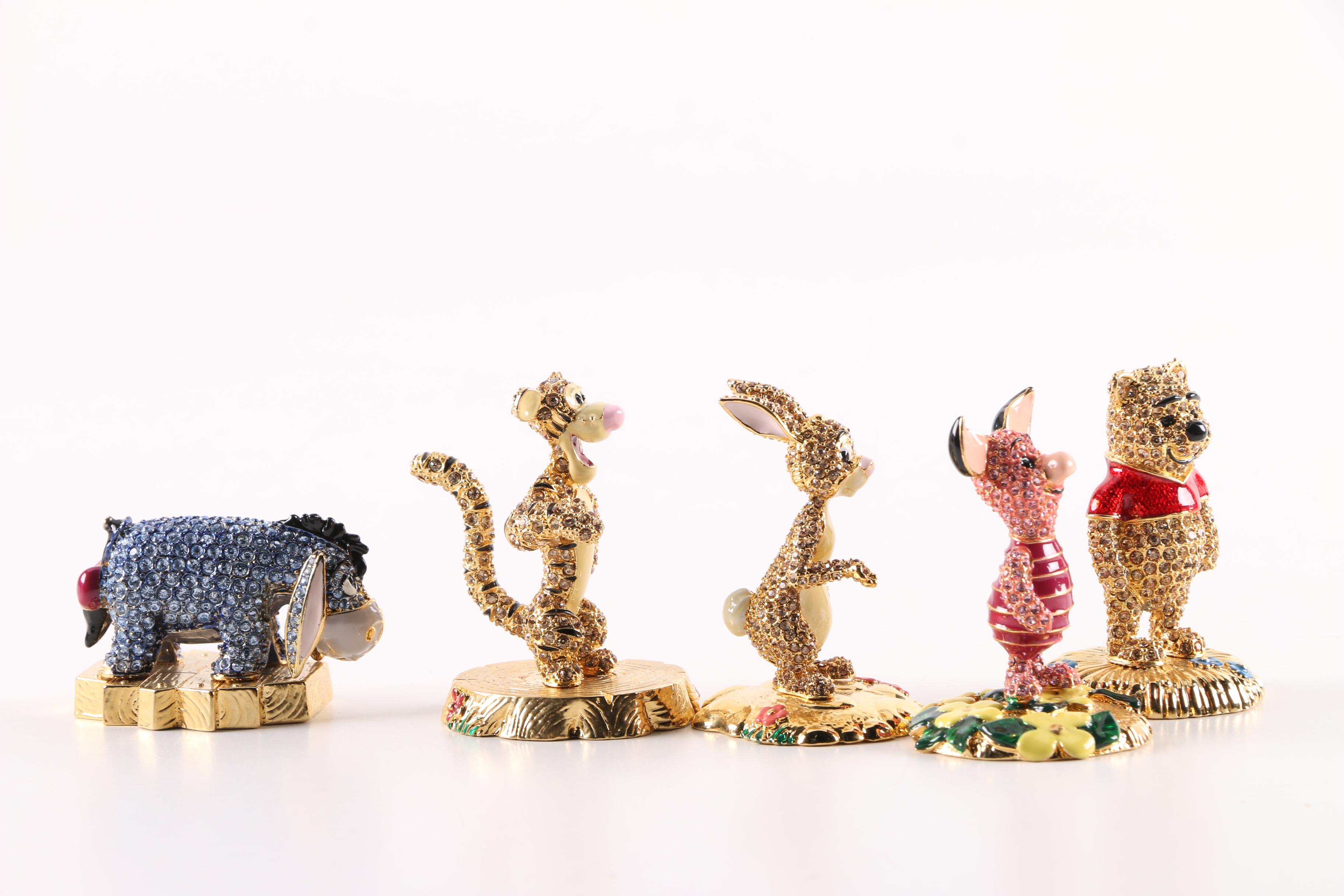 Limited Edition Arribas Brothers Swarovski Winnie the Pooh Figurine Set