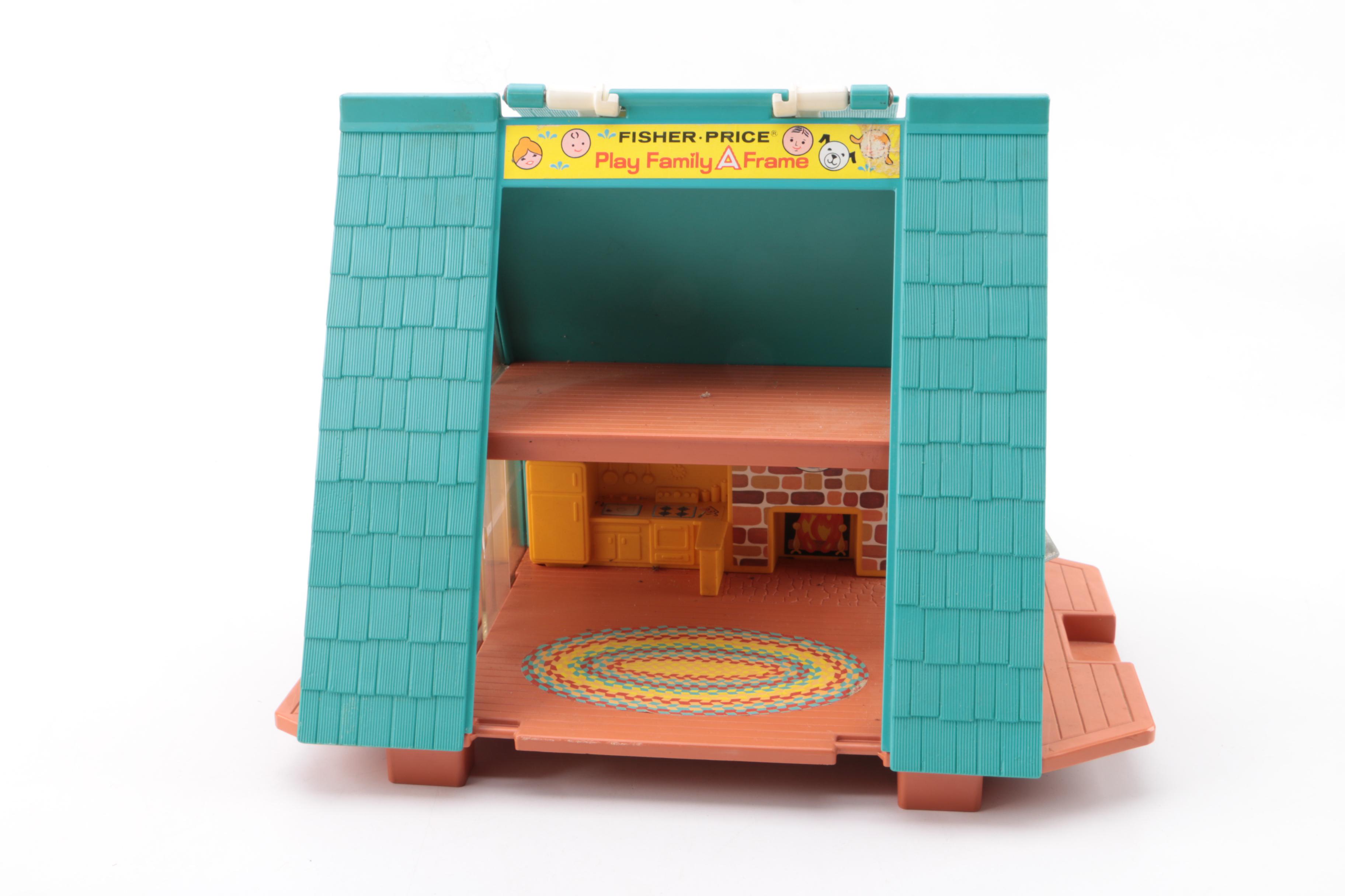 Vintage Fisher-Price Play Family School and A-Frame
