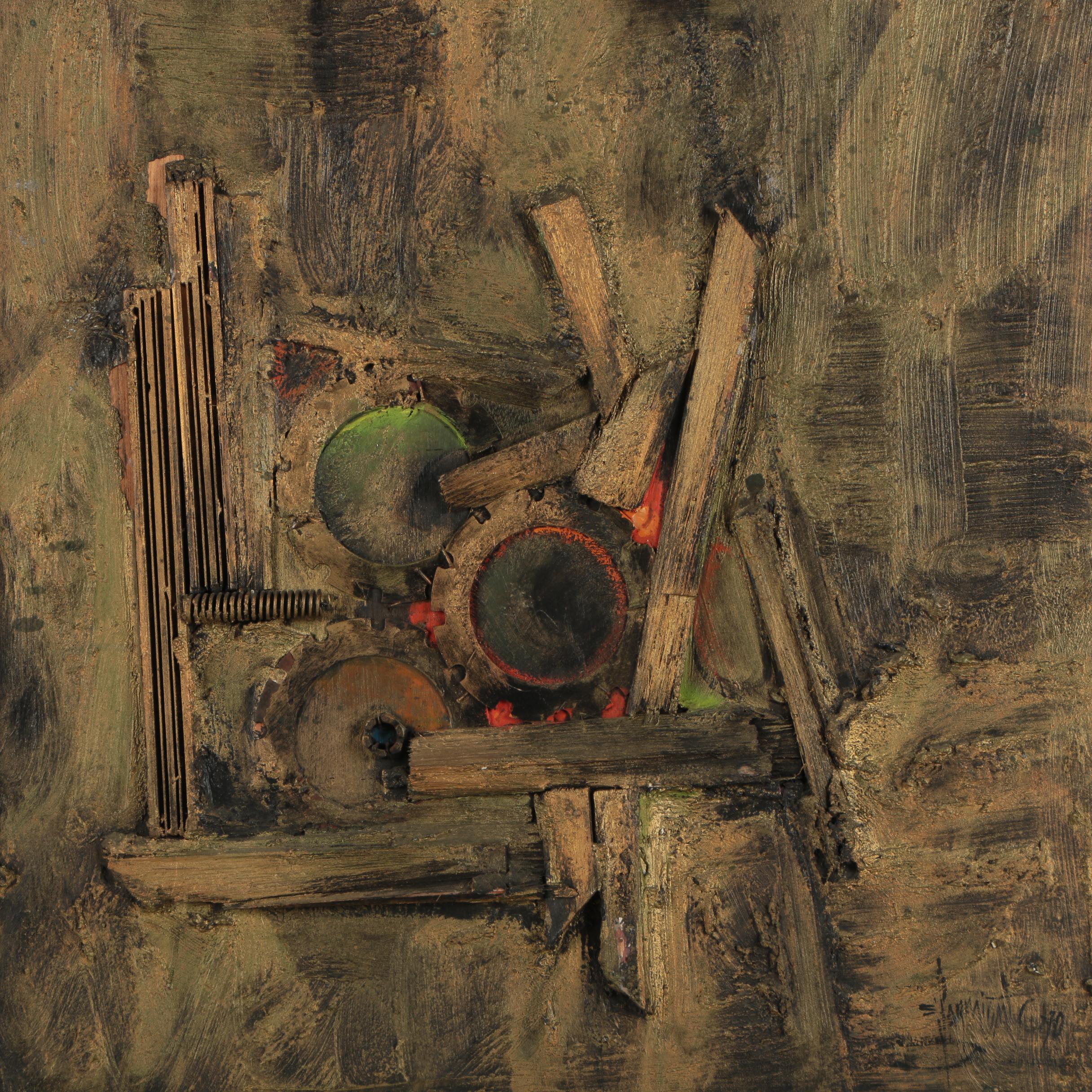 Eddie Sarmiento Abstract Mixed Media Painting