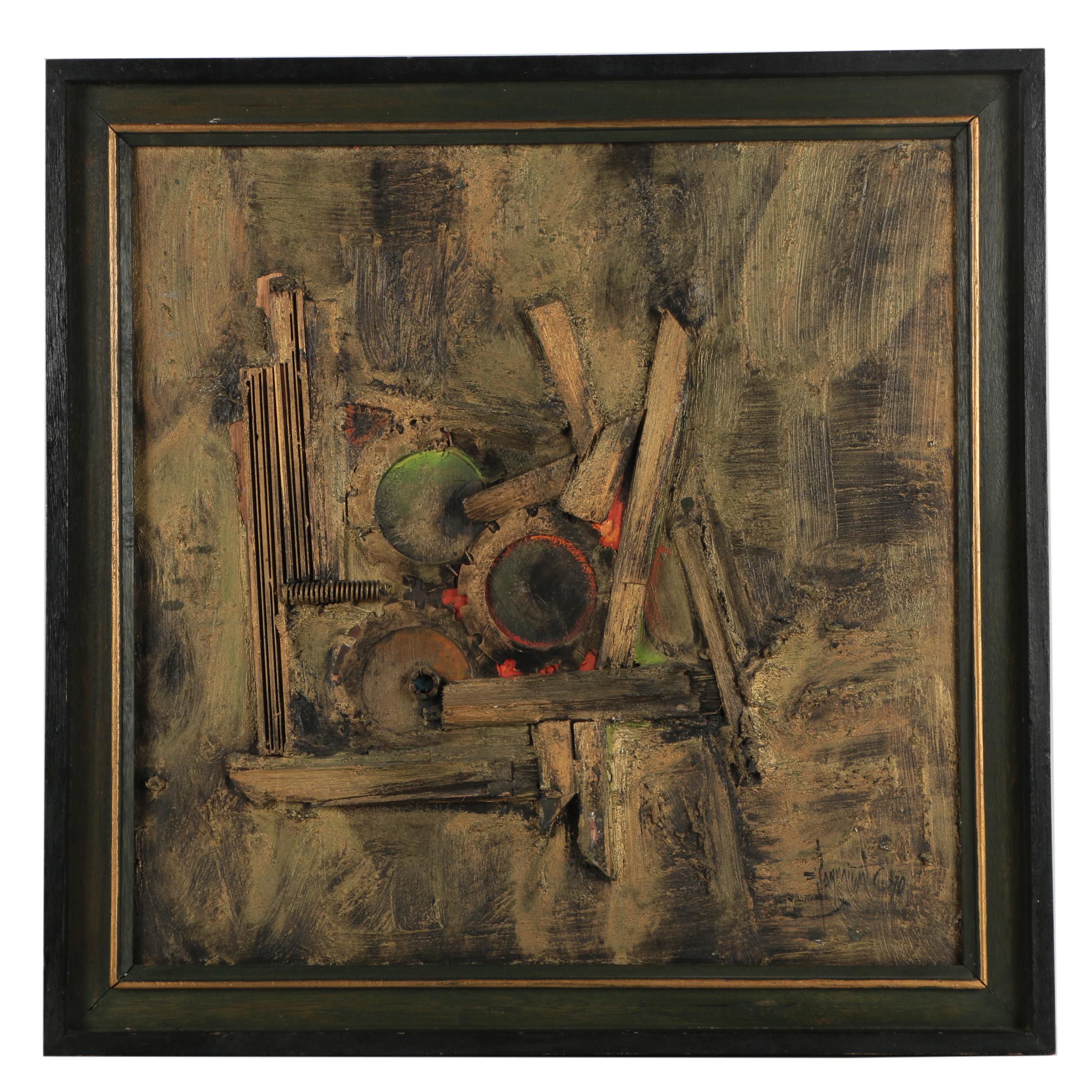 Eddie Sarmiento Abstract Mixed Media Painting