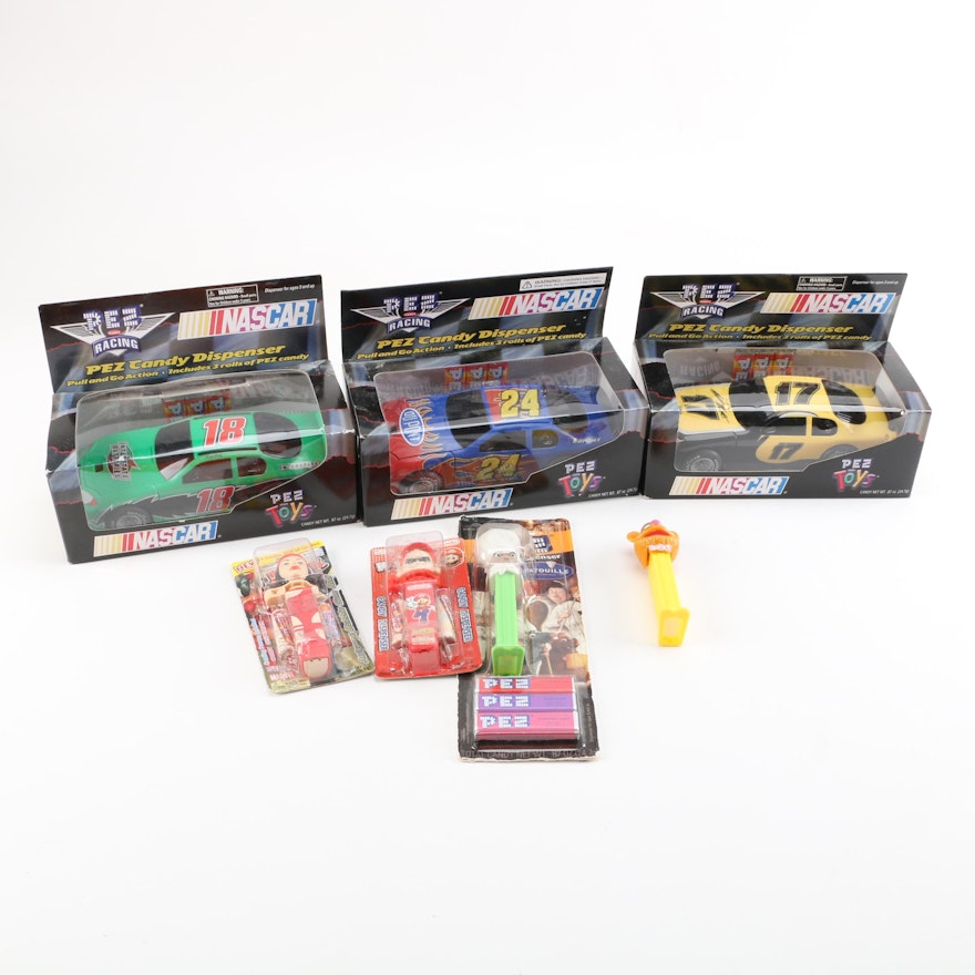 Pez NASCAR Stock Car Dispensers and Other Dispensers
