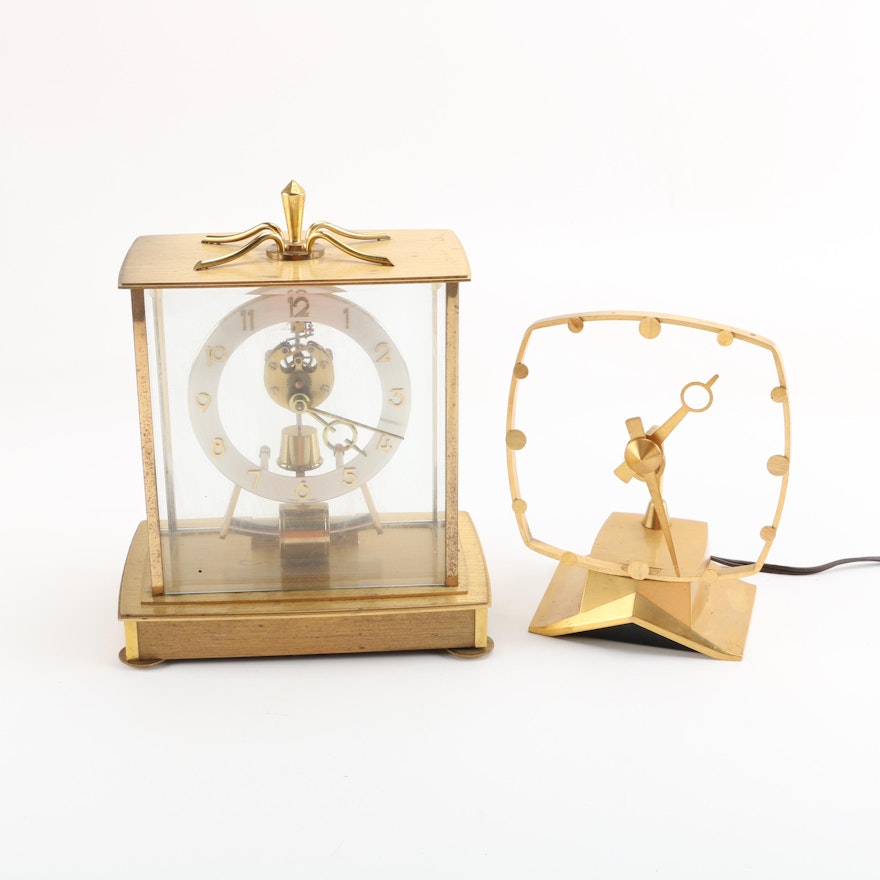 Contemporary Style Kundo and Jefferson Mantel Clocks