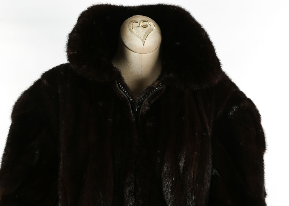 Harry Kirshner & Son of New York Black Diamond Mink Fur Jacket