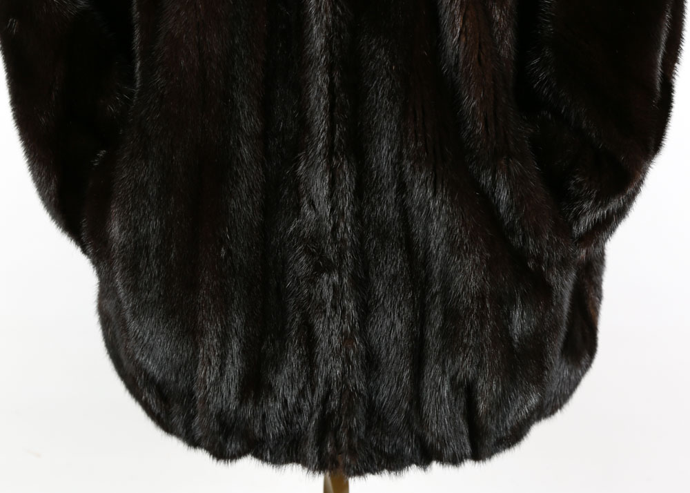 Harry Kirshner & Son of New York Black Diamond Mink Fur Jacket