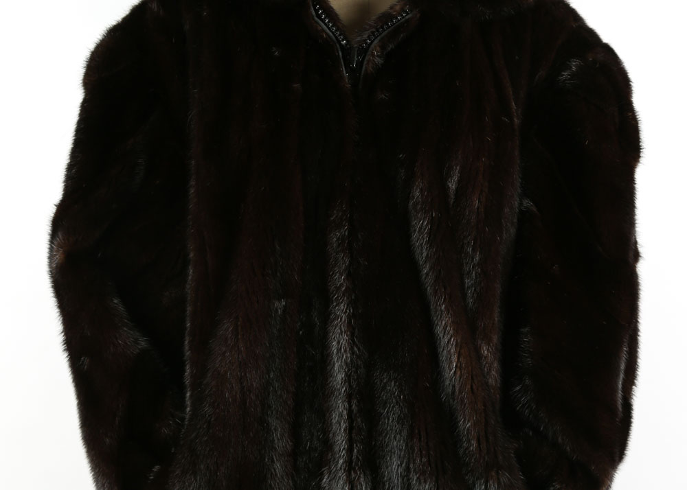 Harry Kirshner & Son of New York Black Diamond Mink Fur Jacket
