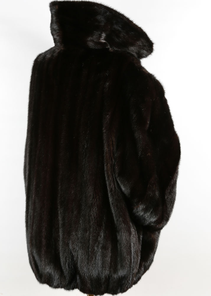 Harry Kirshner & Son of New York Black Diamond Mink Fur Jacket