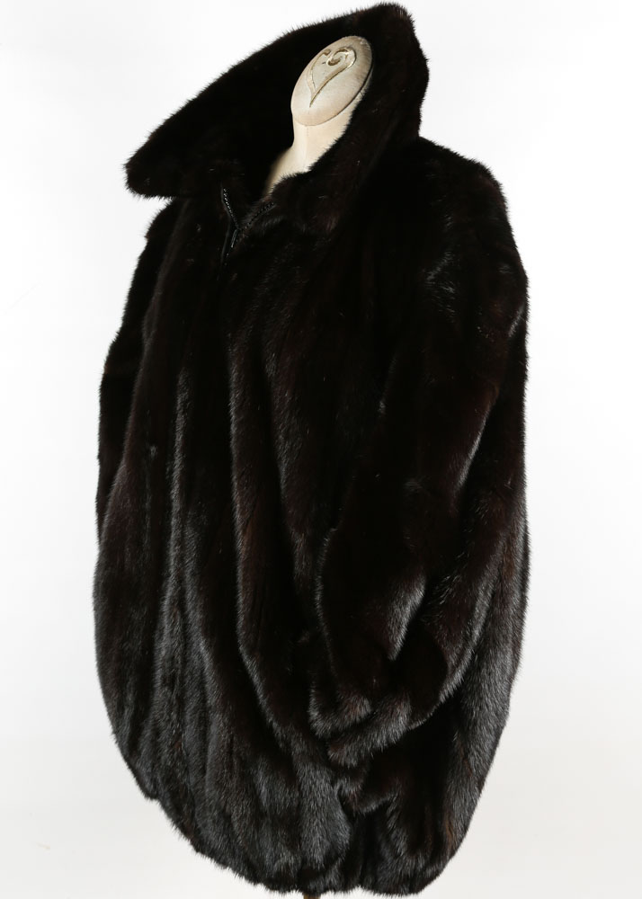 Harry Kirshner & Son of New York Black Diamond Mink Fur Jacket