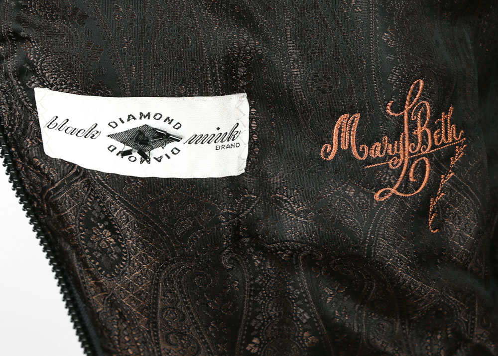 Harry Kirshner & Son of New York Black Diamond Mink Fur Jacket