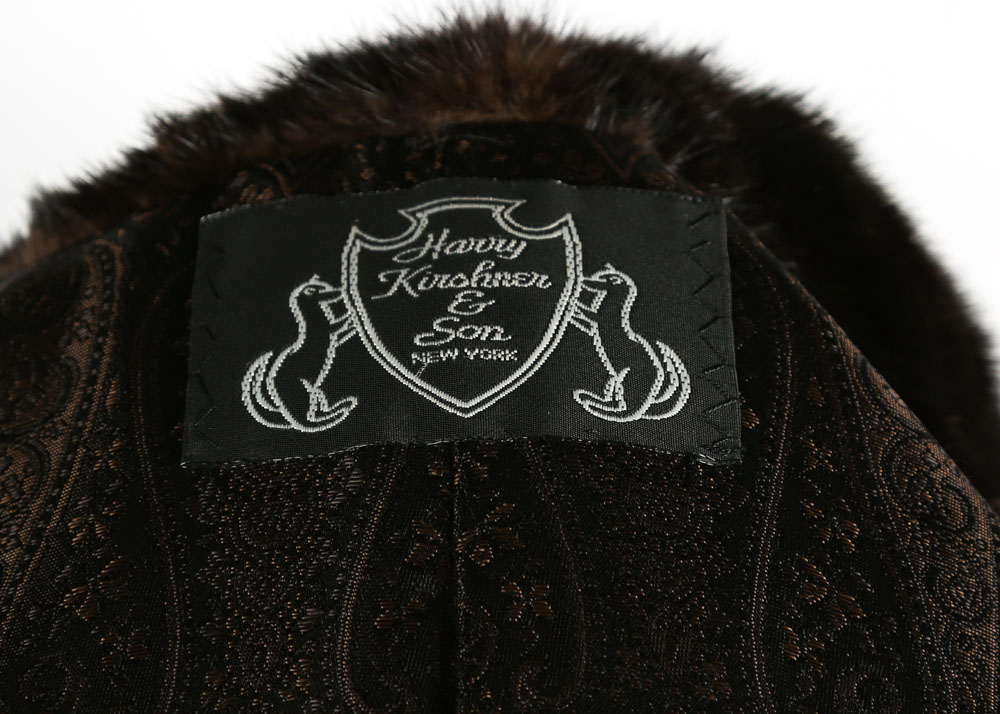 Harry Kirshner & Son of New York Black Diamond Mink Fur Jacket