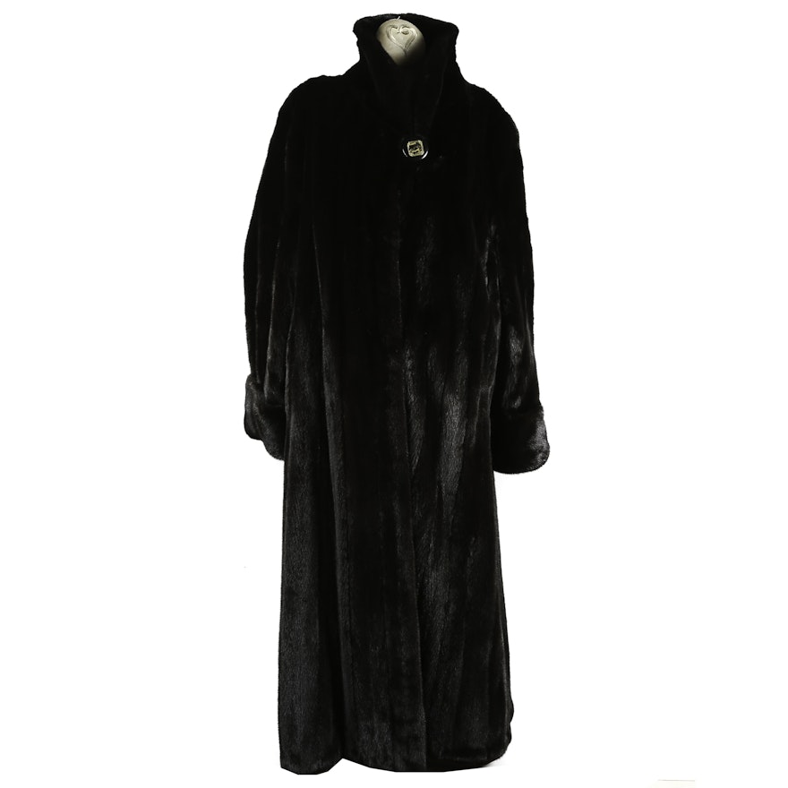 **REWORK*Vintage Harry Kushner & Son of New York Full-Length Ranch Mink Fur Coat