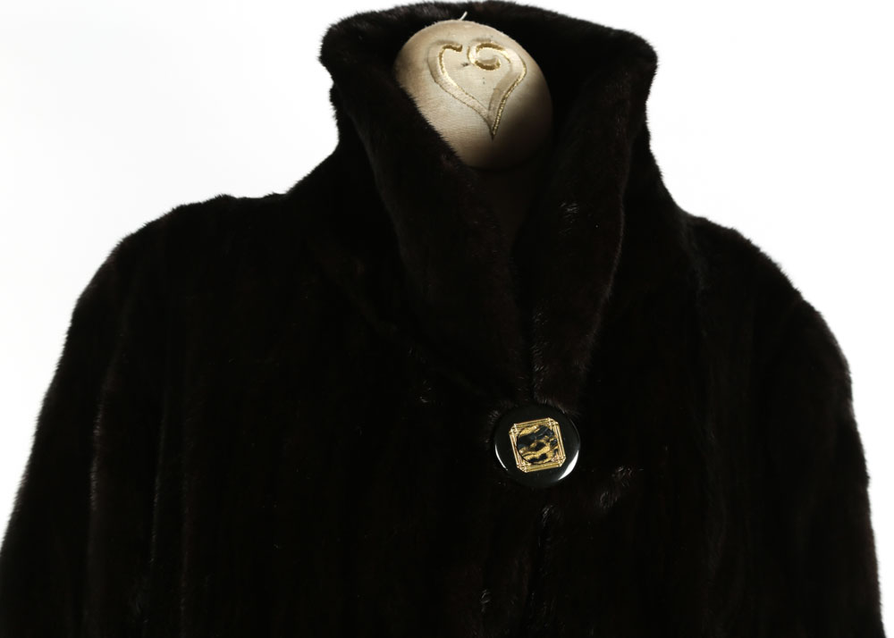 **REWORK*Vintage Harry Kushner & Son of New York Full-Length Ranch Mink Fur Coat