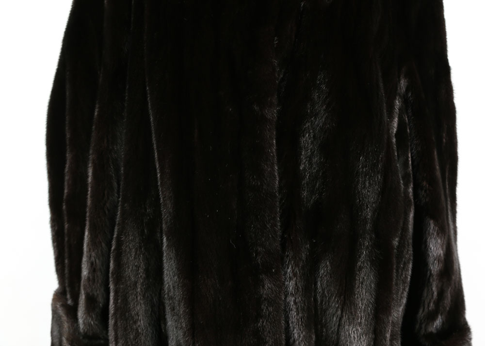 **REWORK*Vintage Harry Kushner & Son of New York Full-Length Ranch Mink Fur Coat