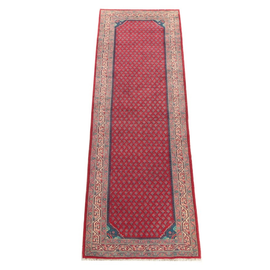 Hand-Knotted Persian Serabend Carpet Runner