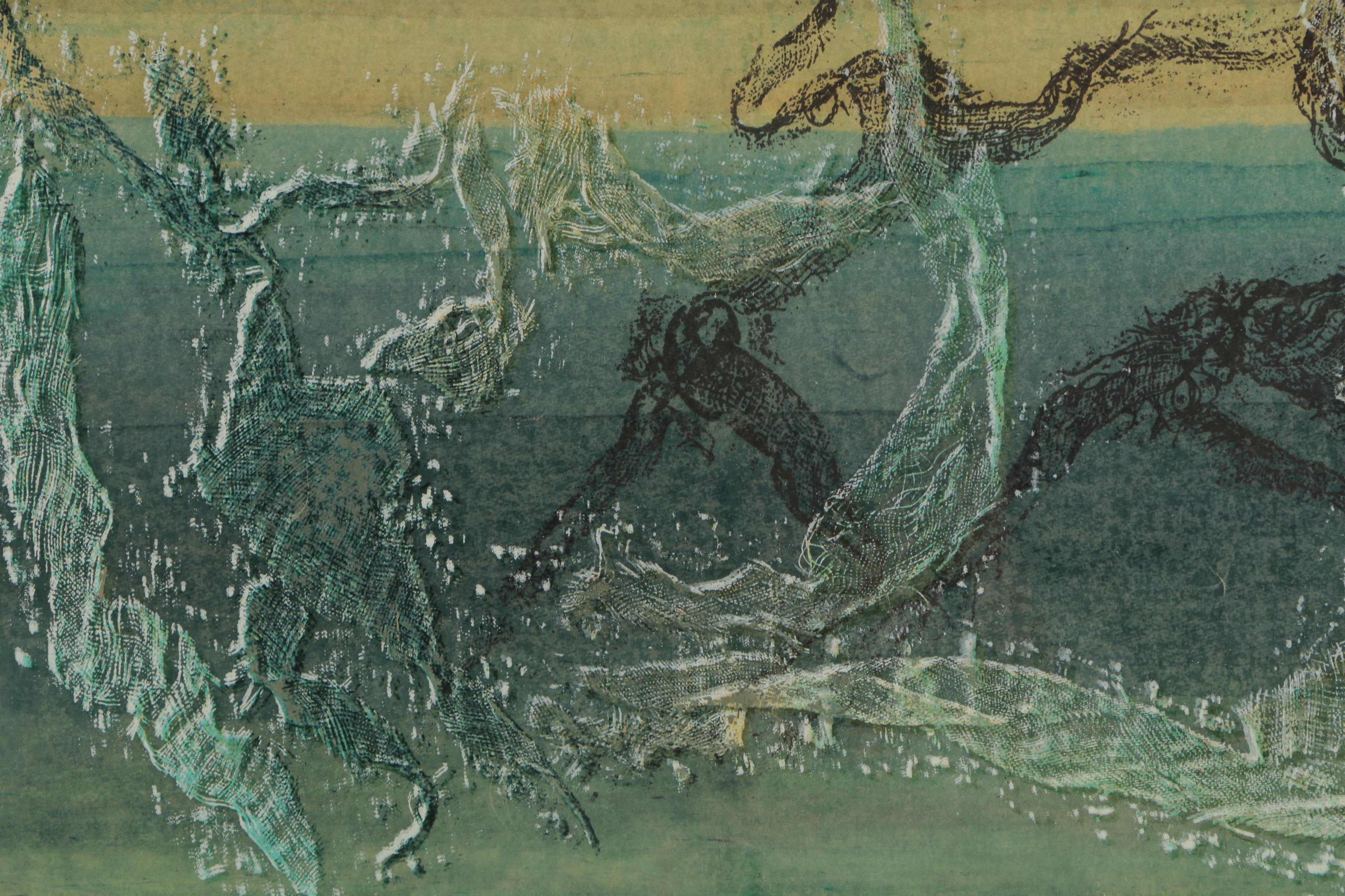 Noche Crist Abstract Mixed Media Painting