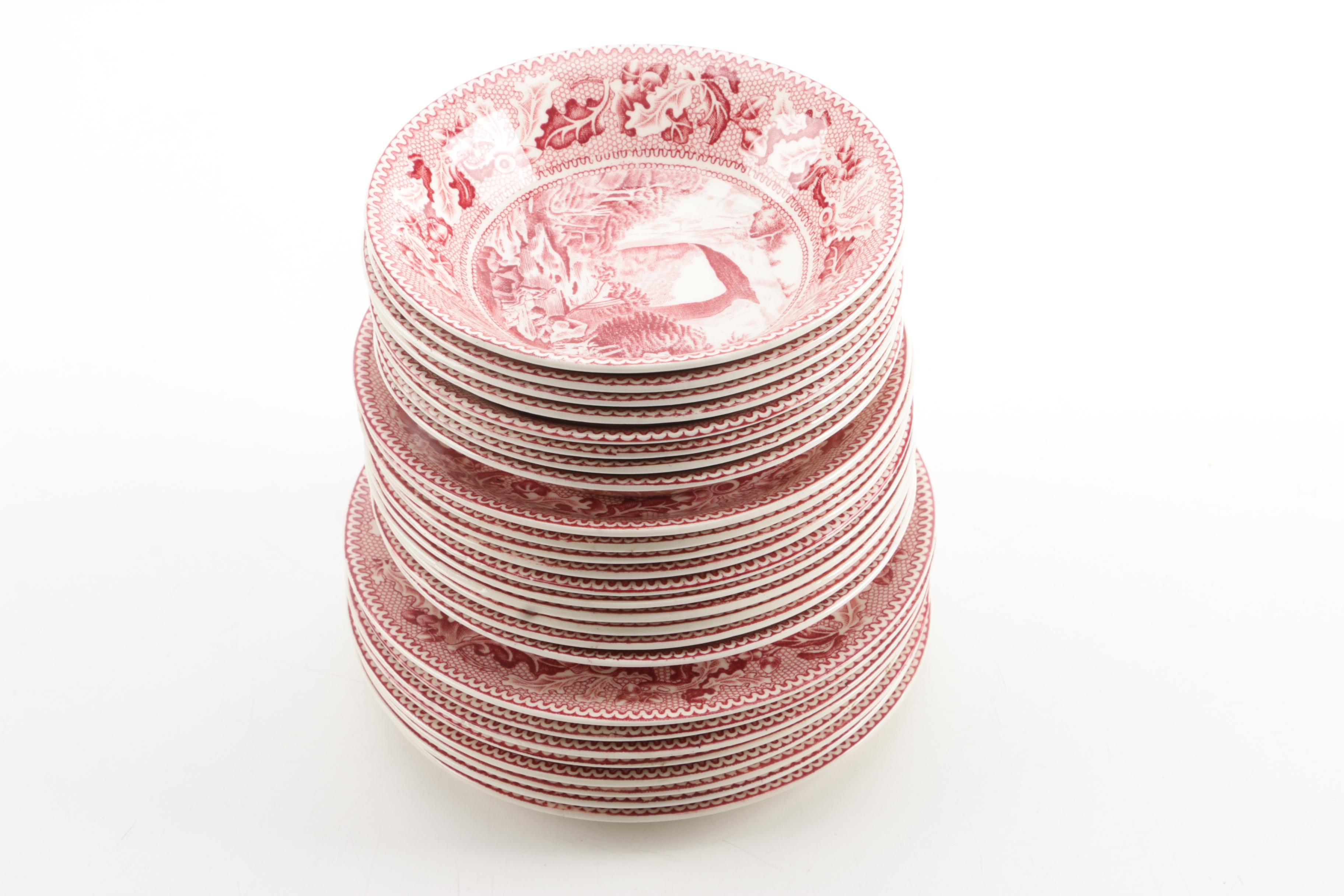 Vintage Johnson Brothers "Historic America" Dinner Service