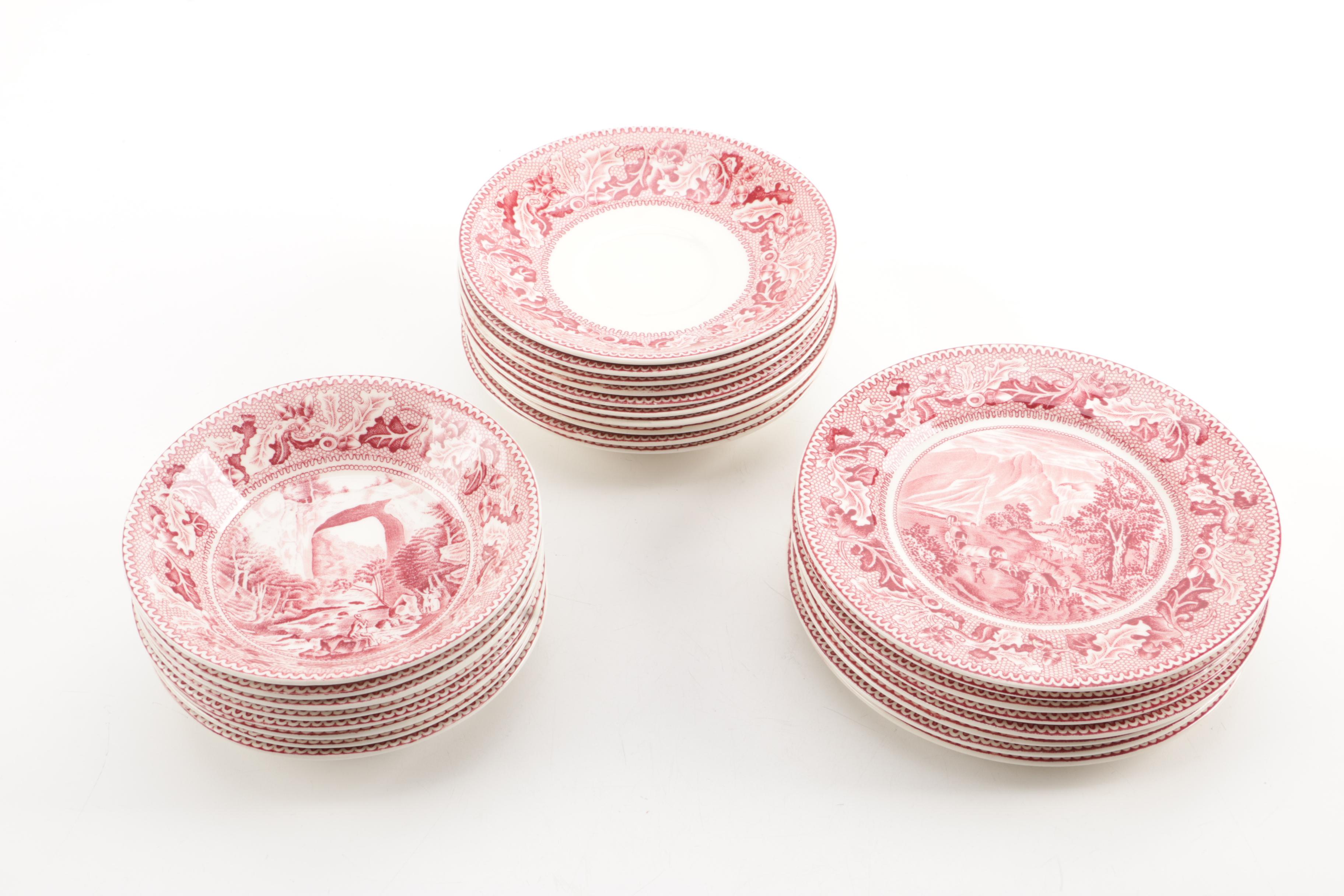 Vintage Johnson Brothers "Historic America" Dinner Service