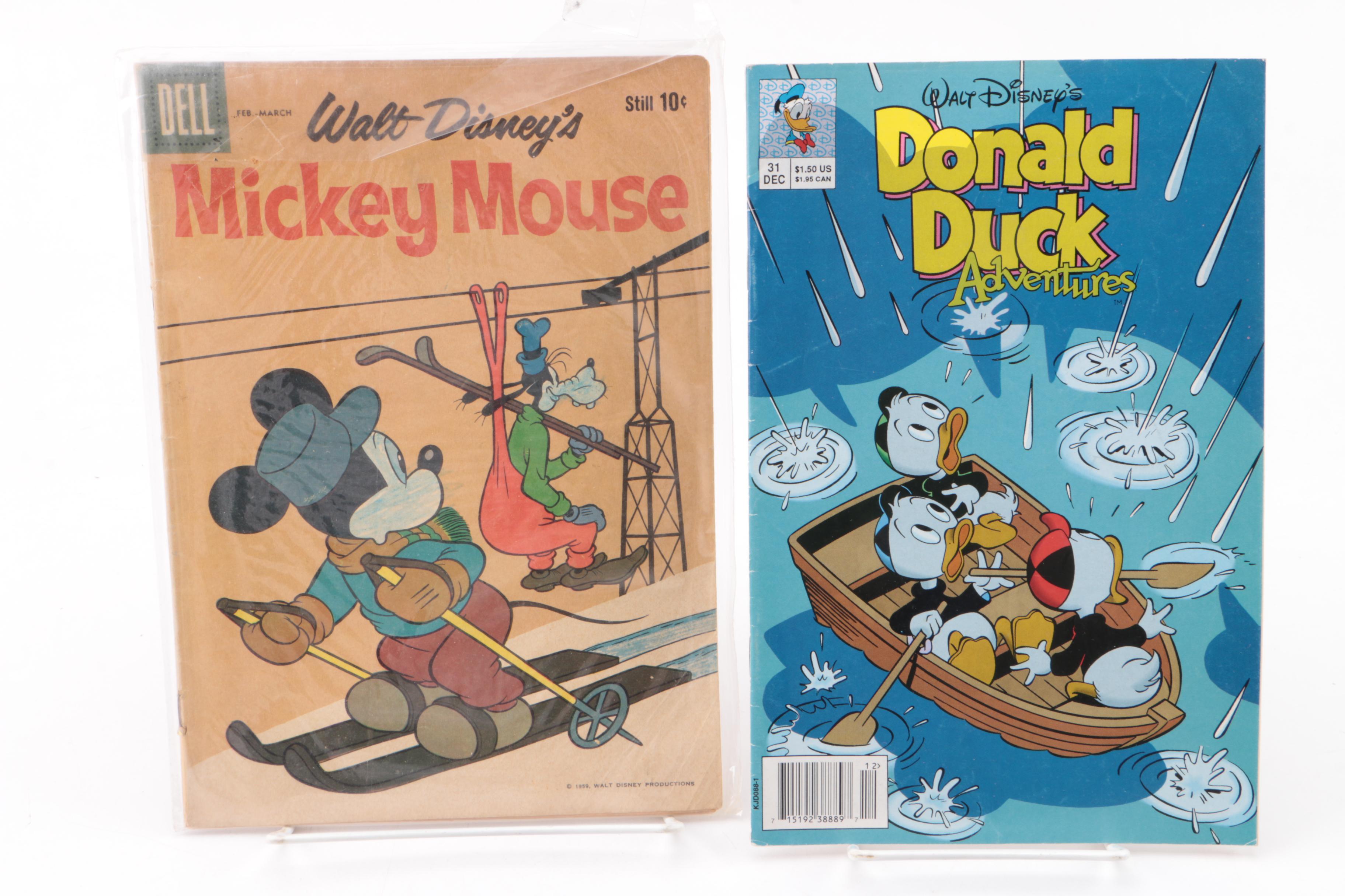 Assorted Disney-Themed Comics Including "Aladdin" and "Mickey Mouse"