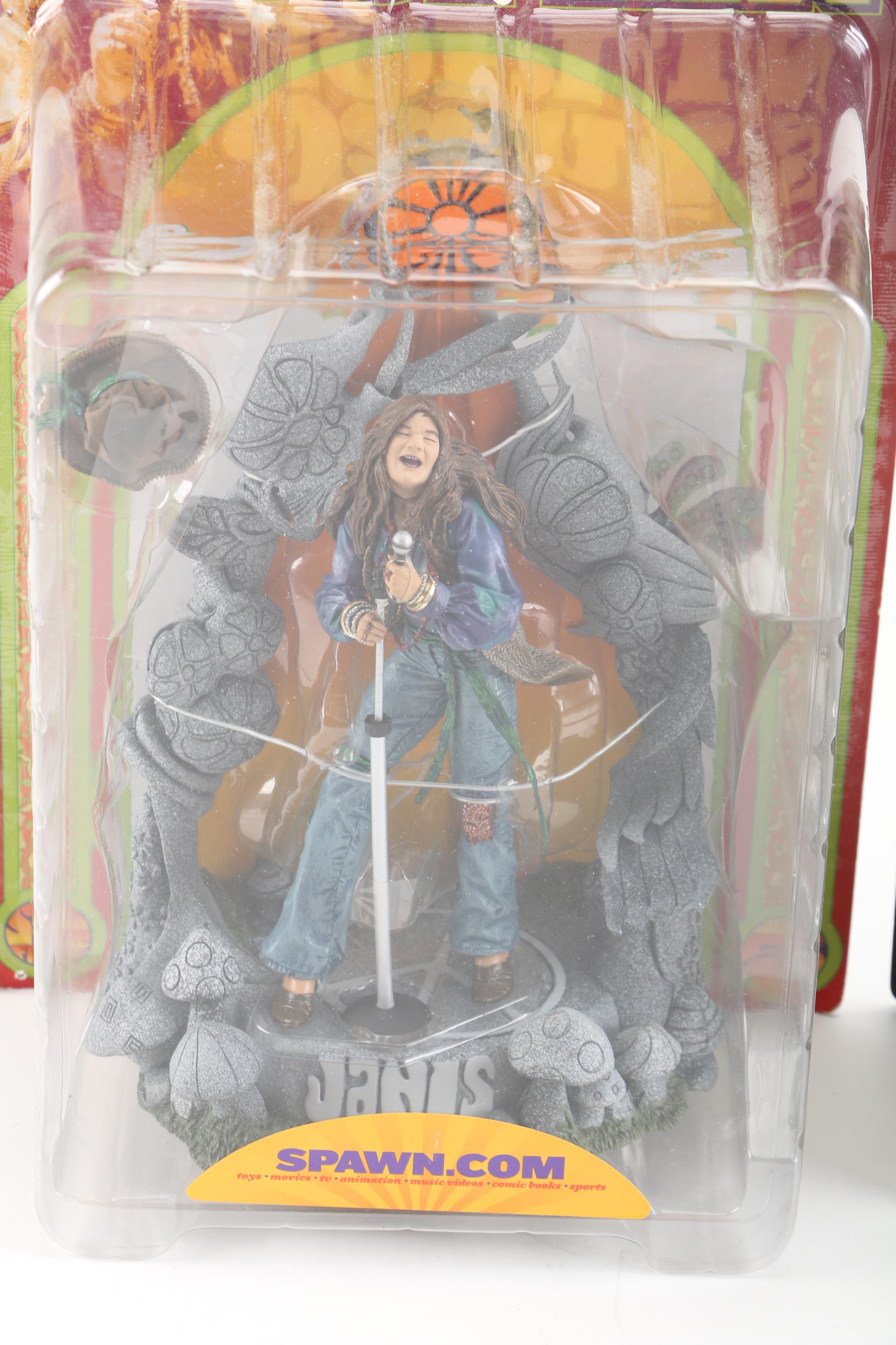 2000 McFarlane Toys "Janis Joplin" and "Alice Cooper" Action Figures