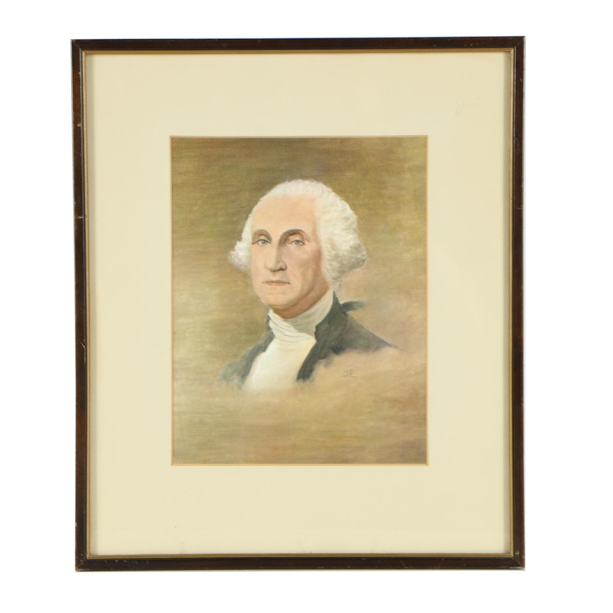 Offset Lithograph After Dwight D. Eisenhower "President George Washington"