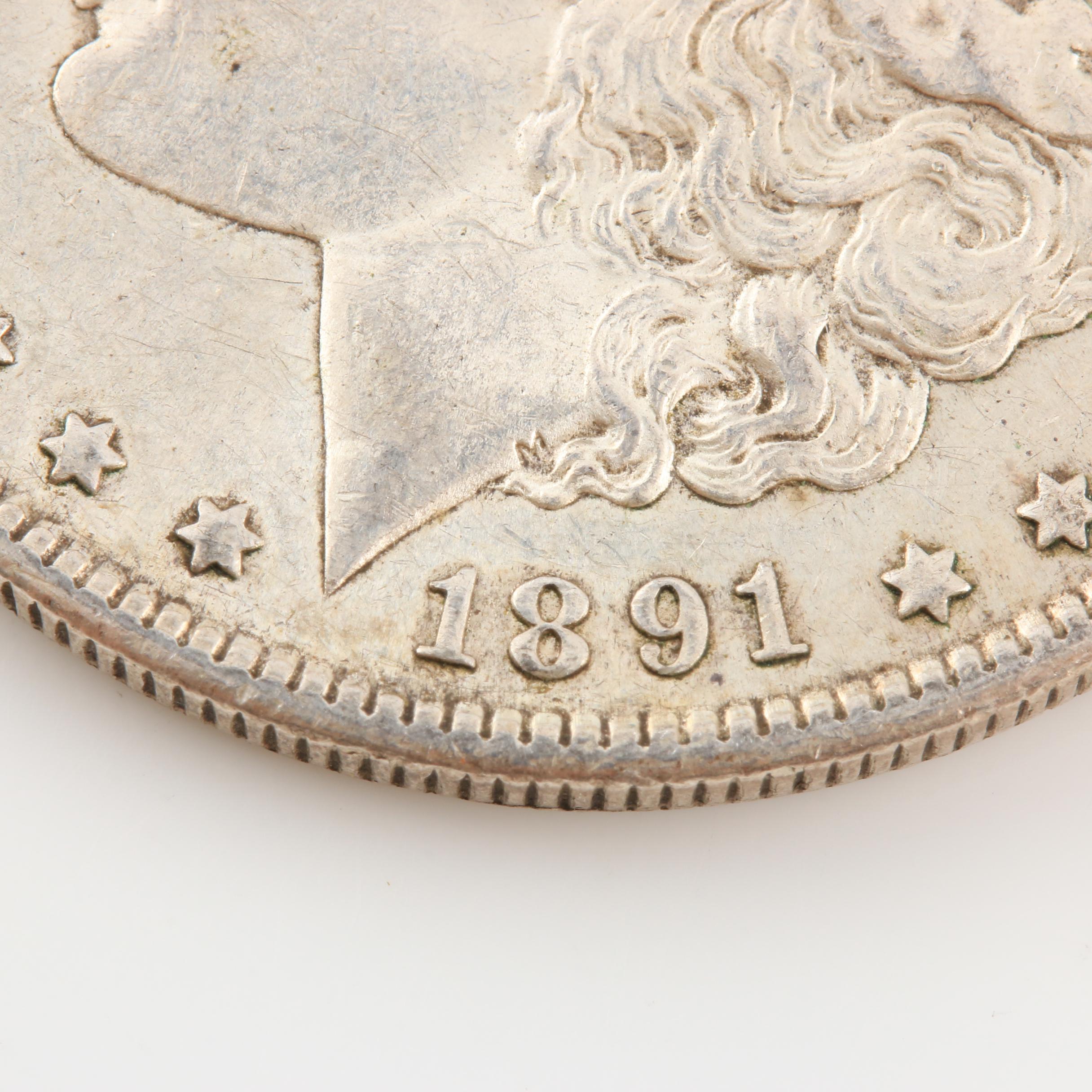 Three Morgan Silver Dollars