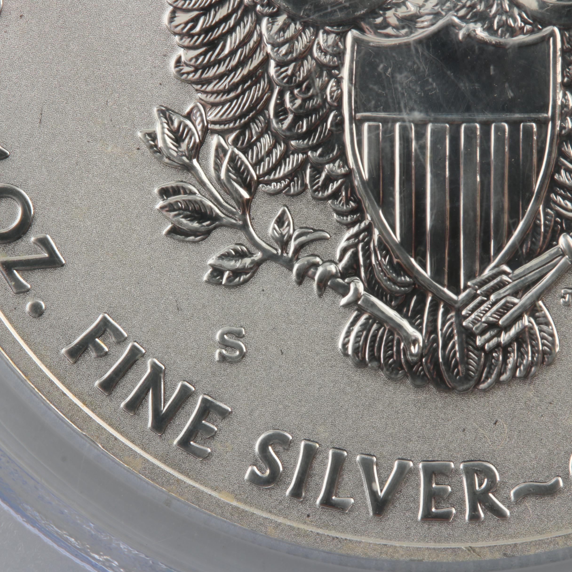 PCGS Graded PR69 2012-S $1 American Silver Eagle Reverse Proof Coin