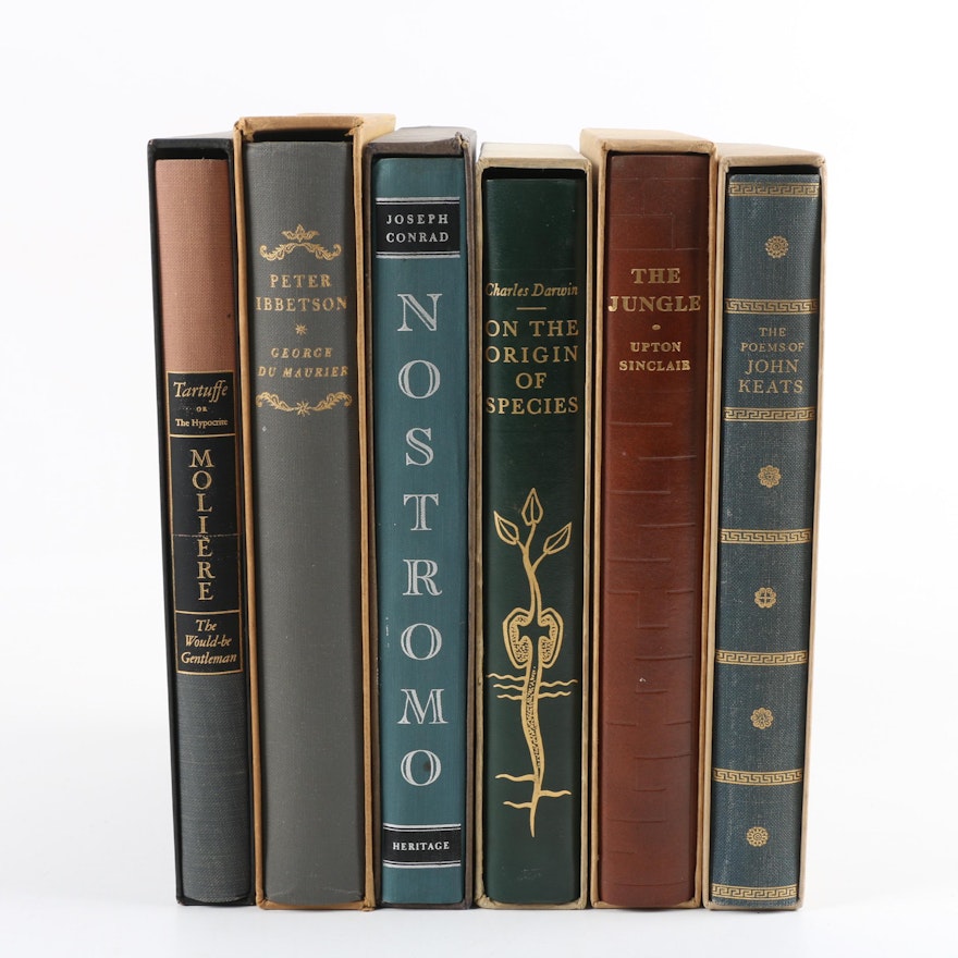 1960s Heritage Press Edition Books including "On the Origin of Species"