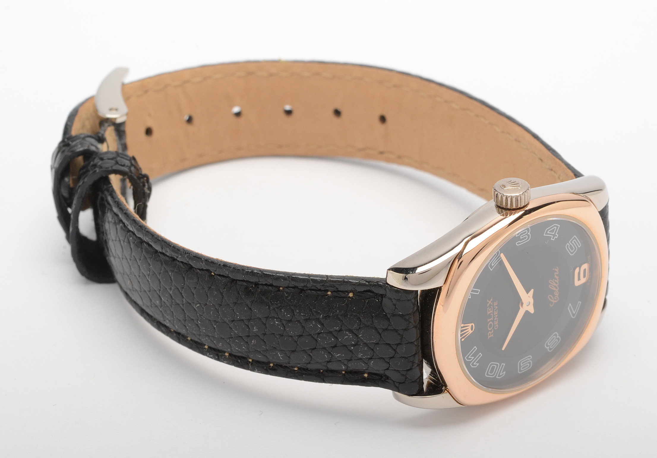 Rolex "Cellini Danaos" 18K Solid Rose and White Gold Watch