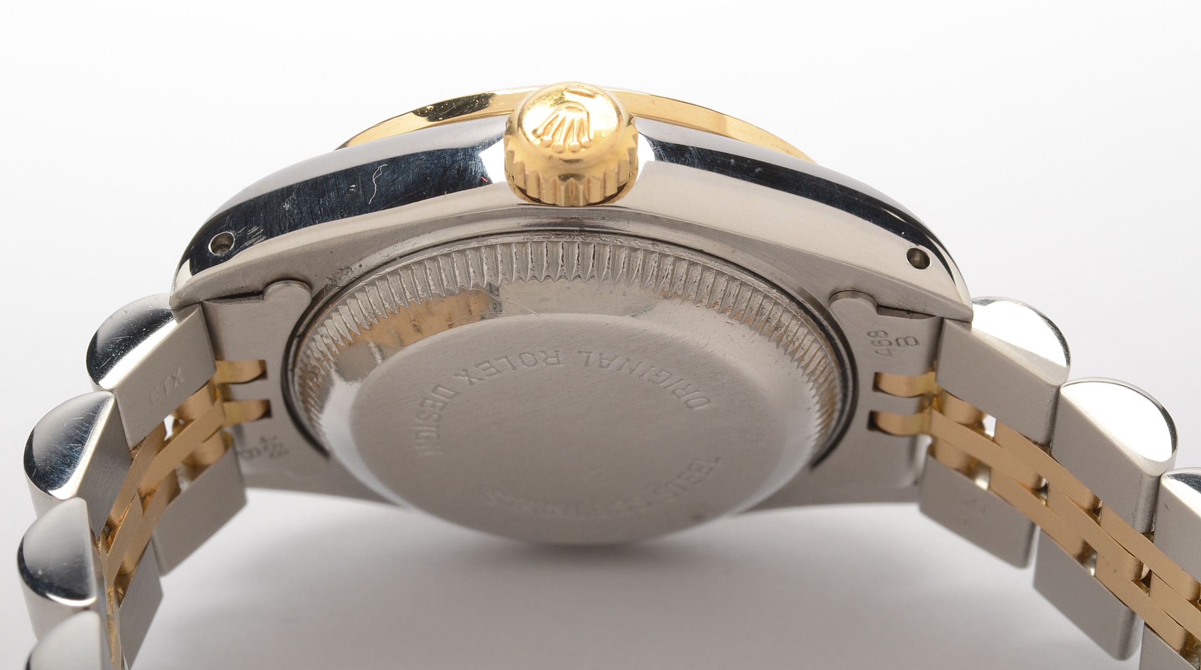 Rolex Datejust 18K Gold and Steel Diamond Bezel Automatic Watch