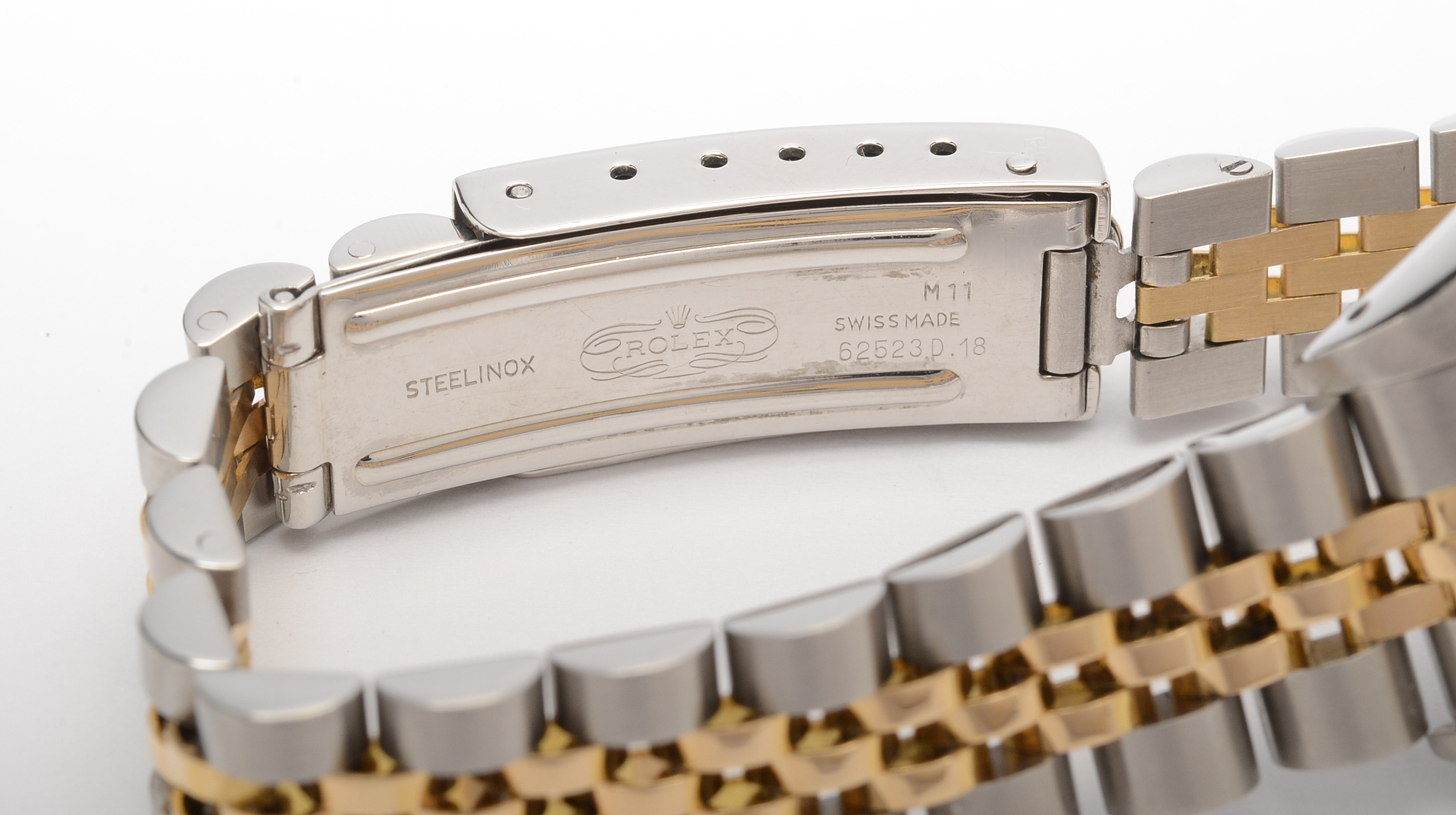 Rolex Datejust 18K Gold and Steel Diamond Bezel Automatic Watch