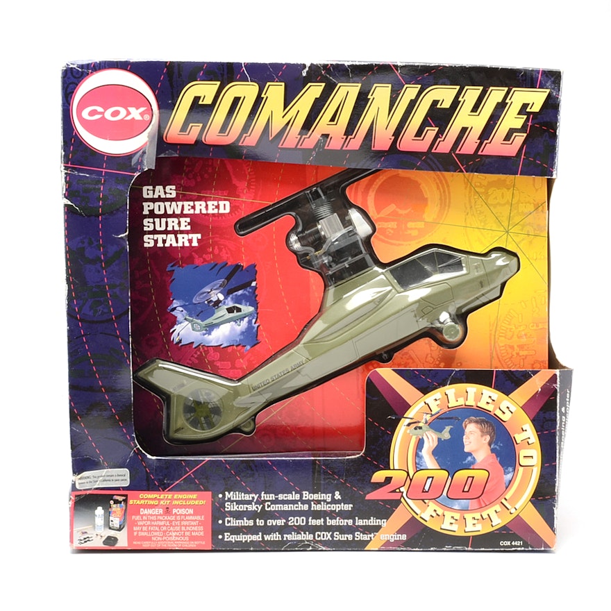 "Cox" Gas Powered Comanche Helicopter With Box