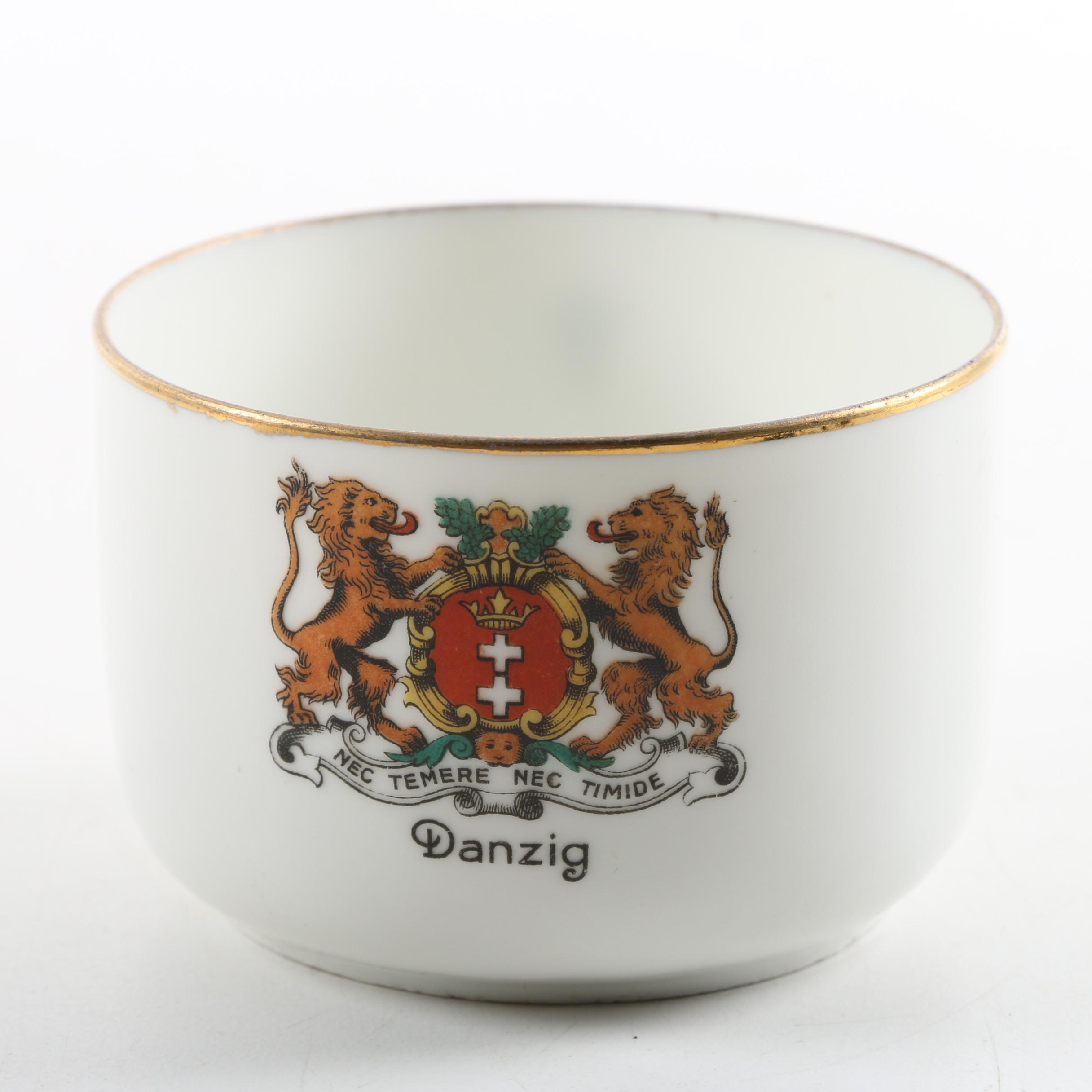 Danzig Coat of Arms Porcelain Cup