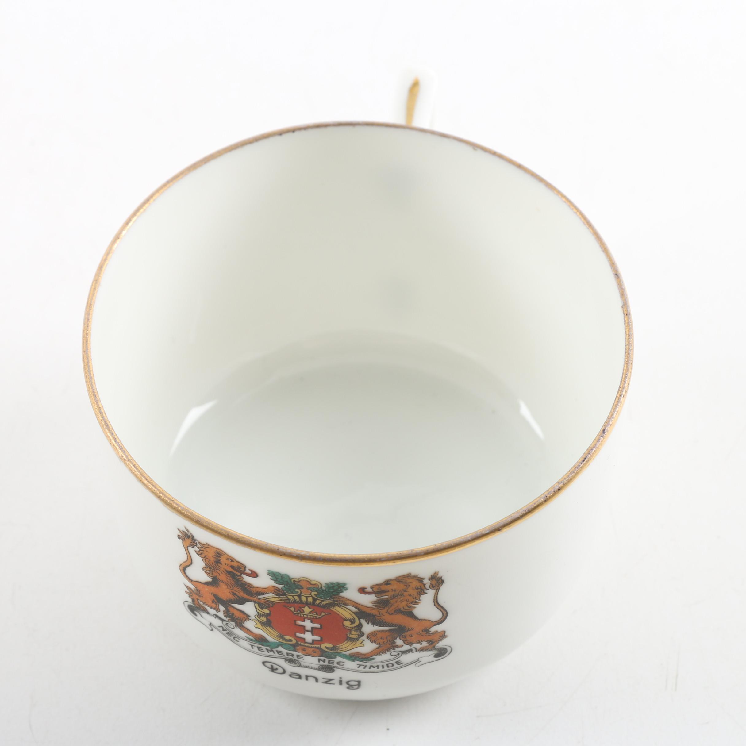 Danzig Coat of Arms Porcelain Cup