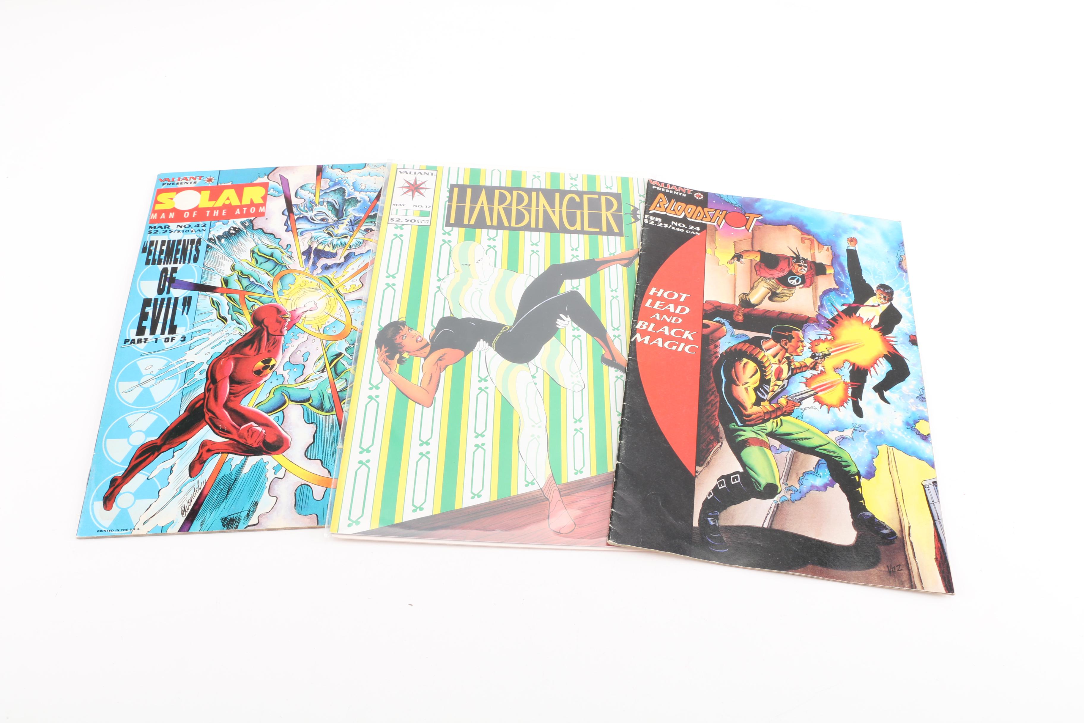 Modern Age Valiant Comic Books Including "Solar" and "Bloodshot"