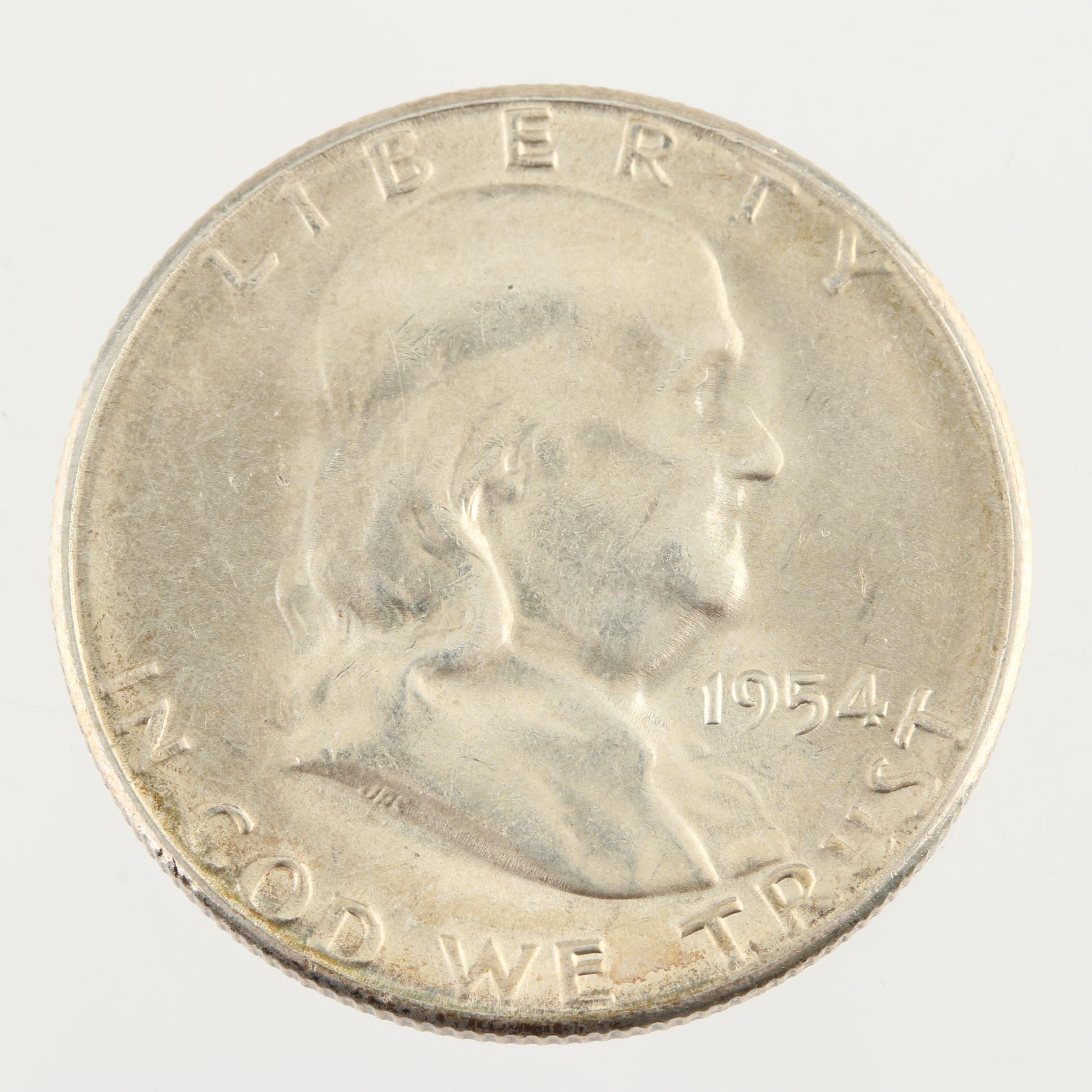 1954-S Franklin Silver Half Dollar