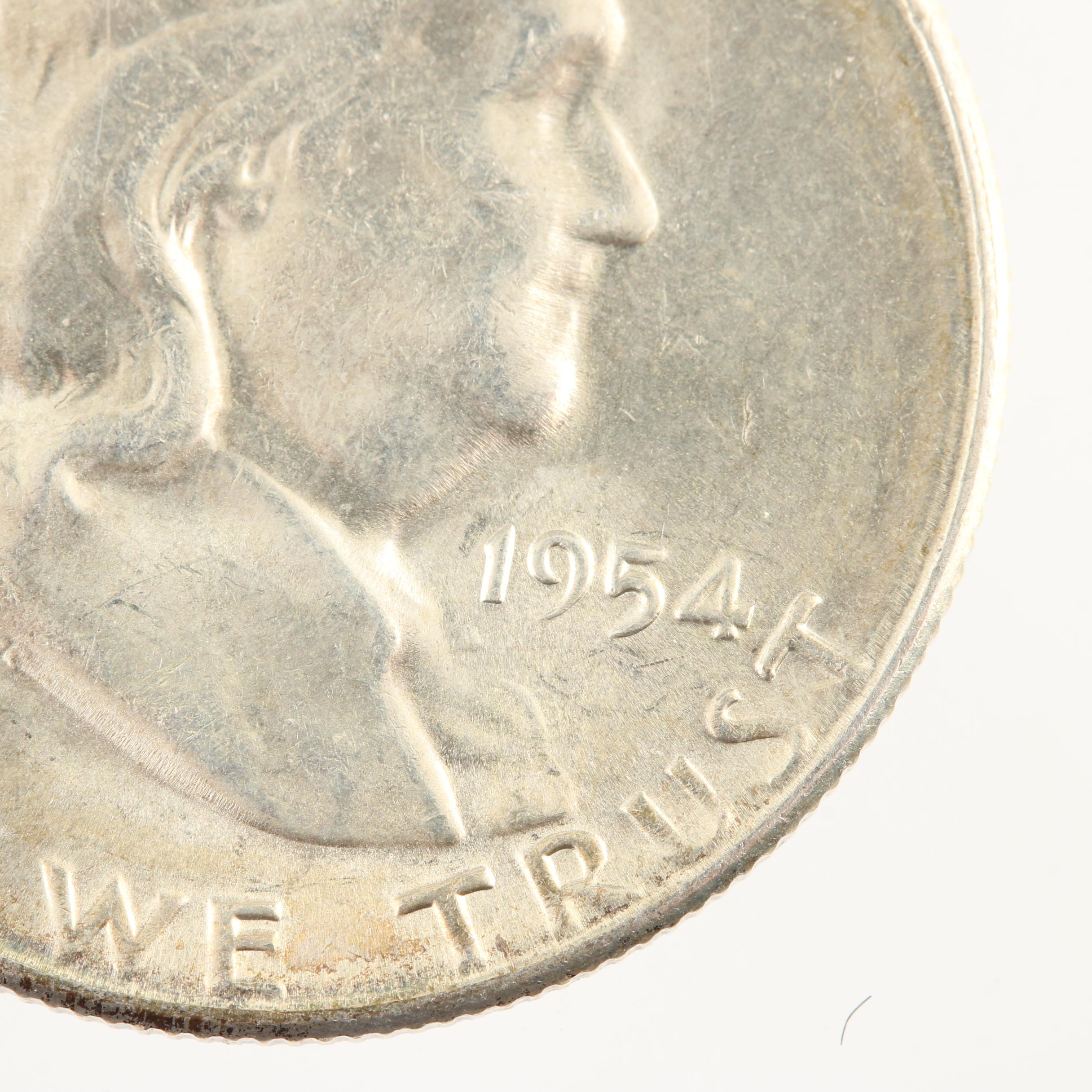 1954-S Franklin Silver Half Dollar