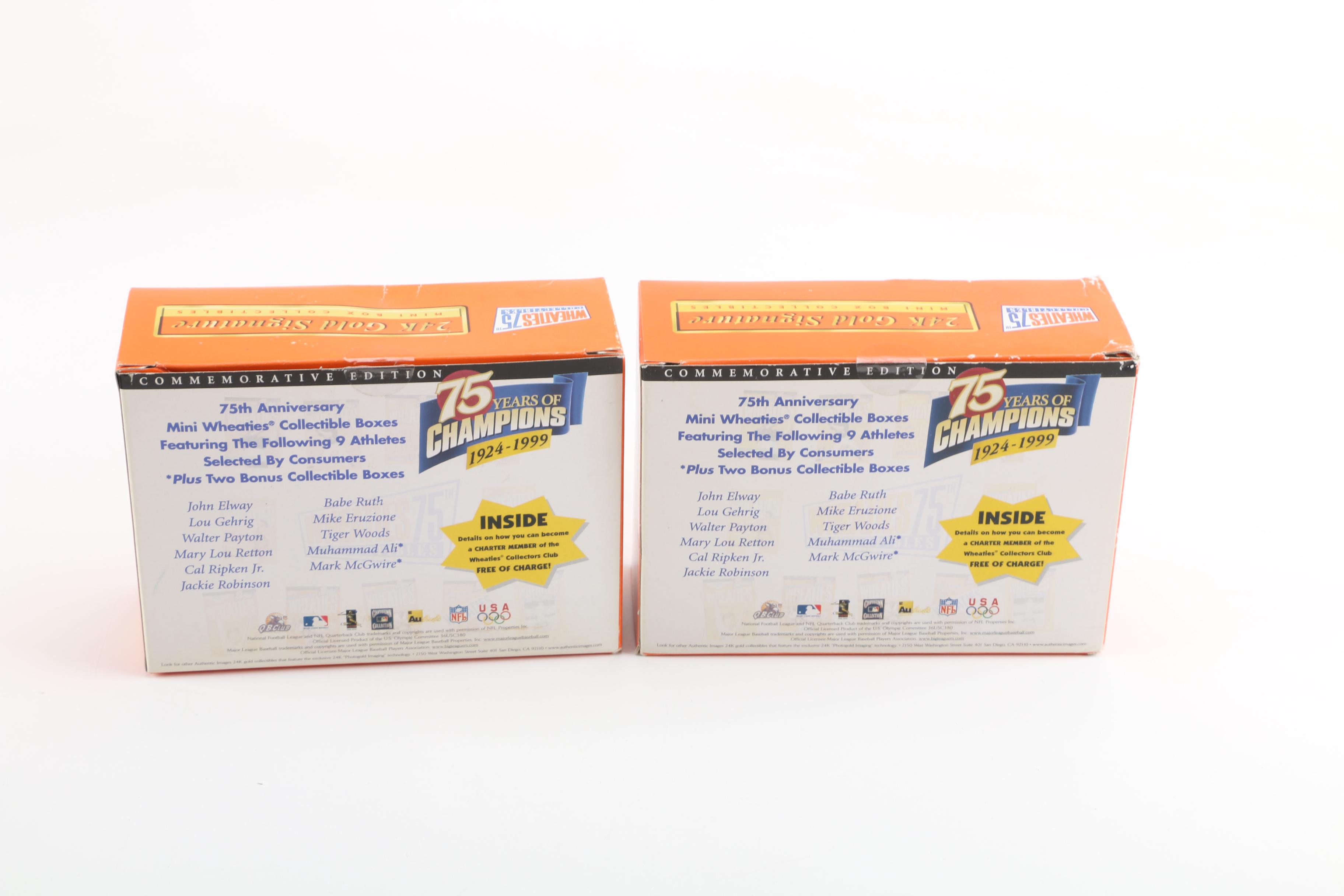 Wheaties Commemorative 24K Gold Signature Mary Lou Retton Boxes