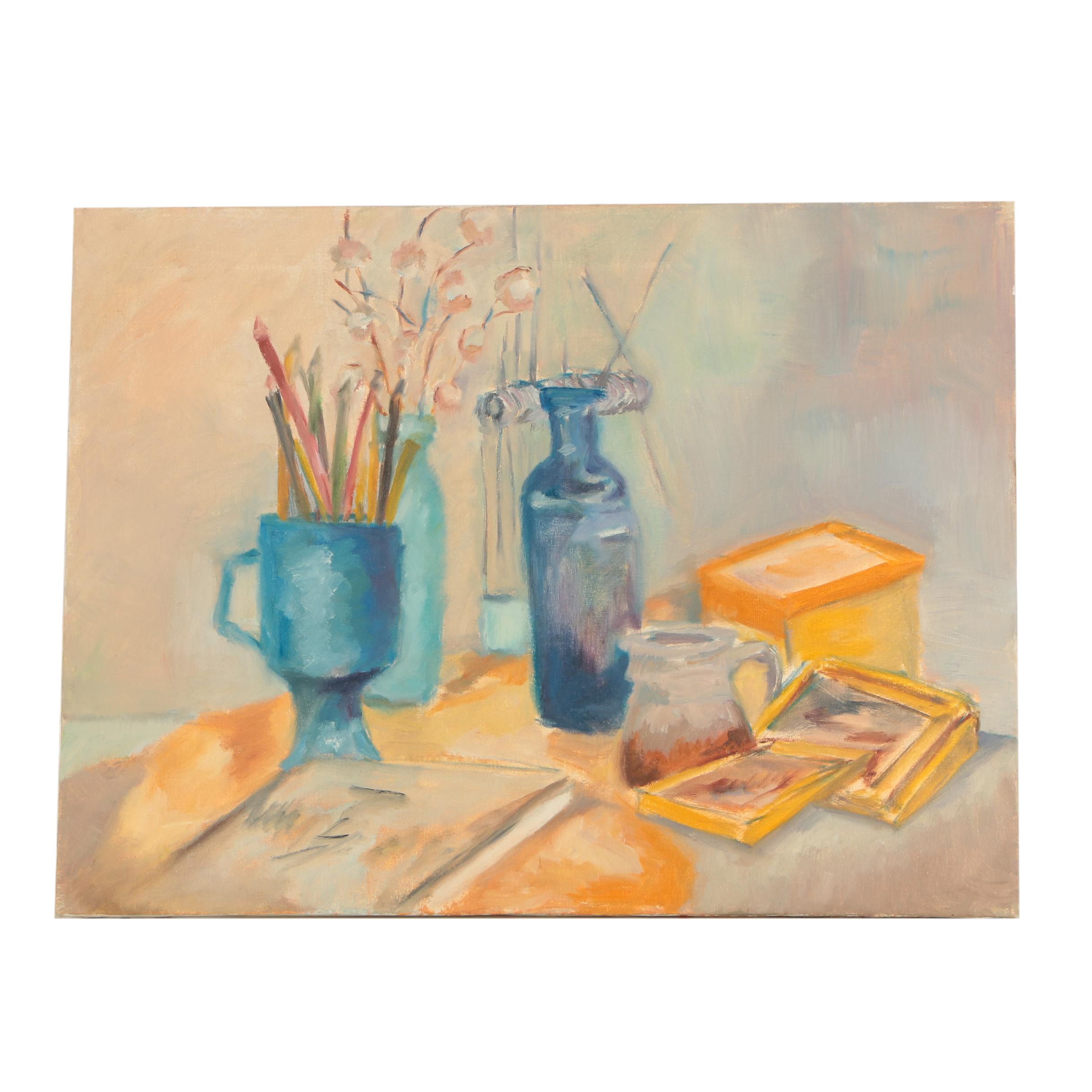 Oil Painting of Still Life Attributed to Charlotte Eicher