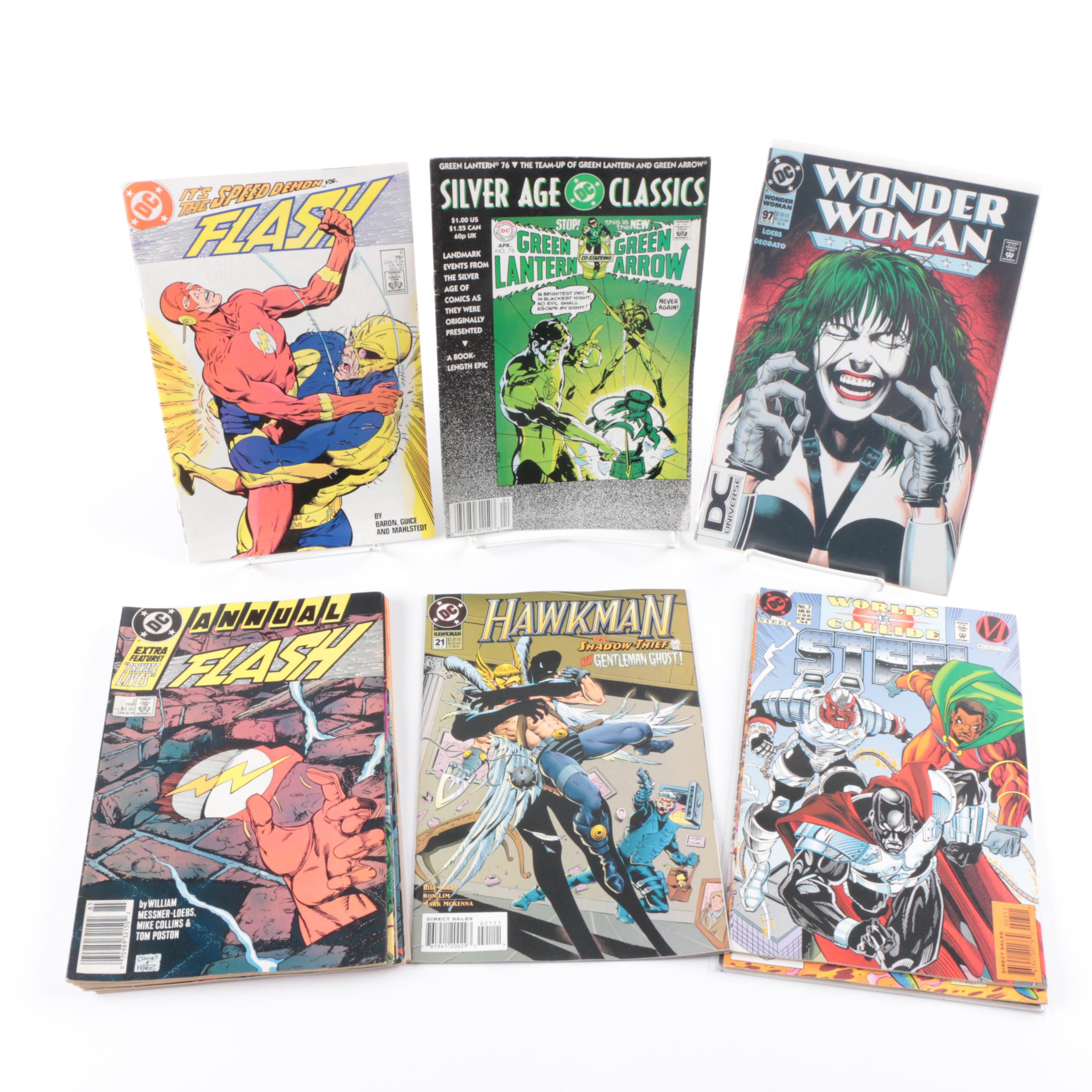 Modern Age DC Comic Books Including "Wonder Woman" and "The Flash"