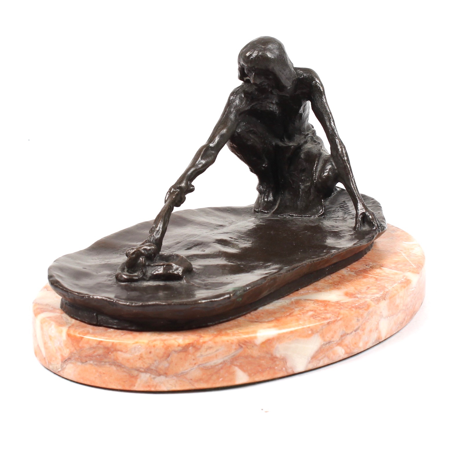 Charles M. Russell Recast Bronze Statue "The Snake Priest"