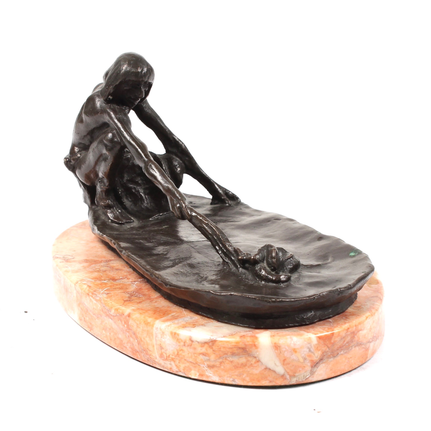 Charles M. Russell Recast Bronze Statue "The Snake Priest"