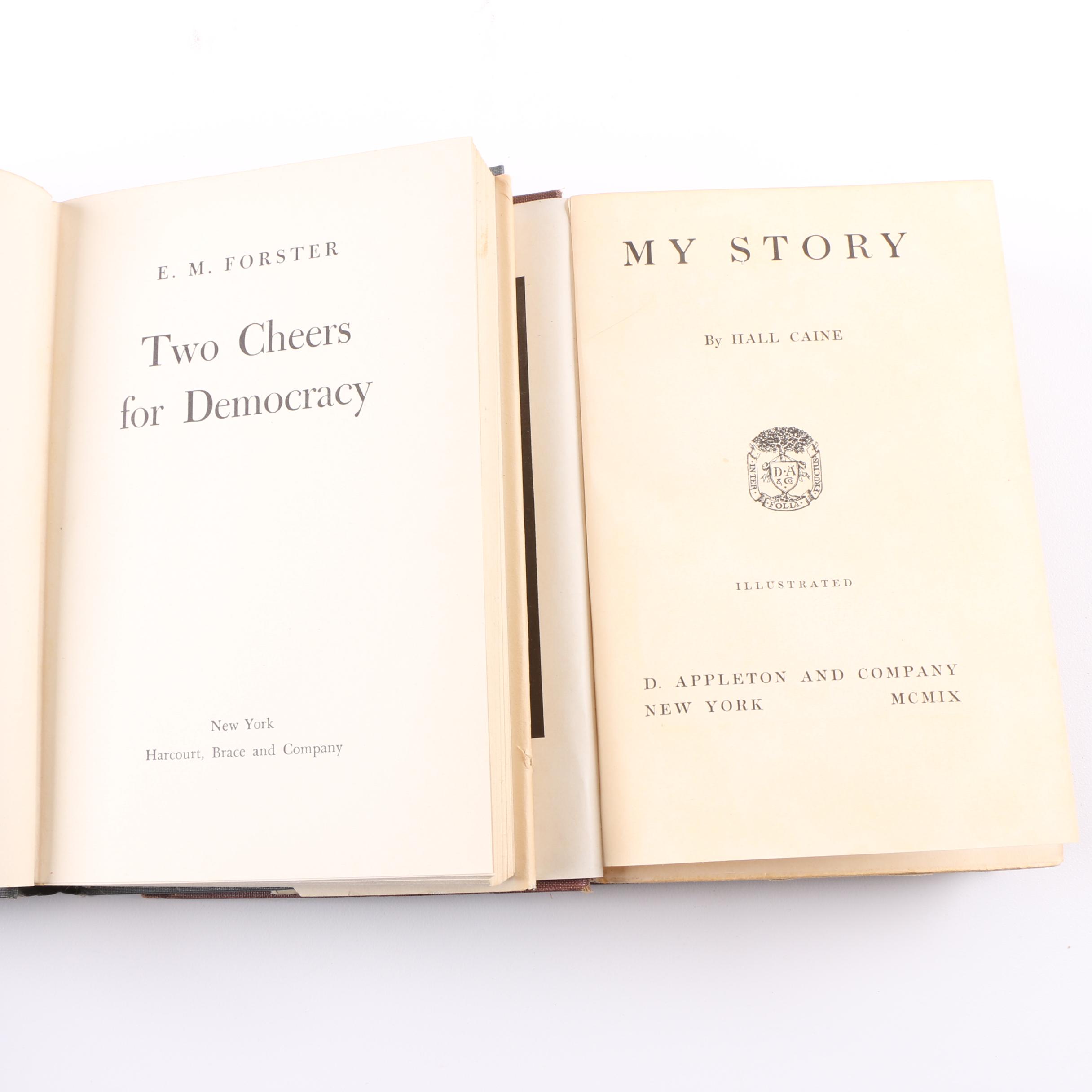 1951 First American Edition "Two Cheers for Democracy" and Other Books
