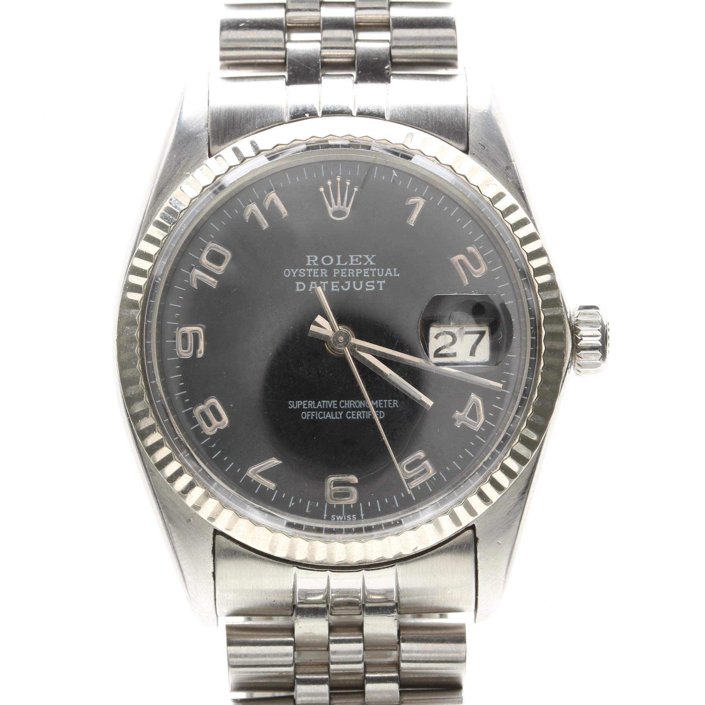 Rolex Oyster Perpetual Datejust Stainless Steel and 18K White Gold Watch