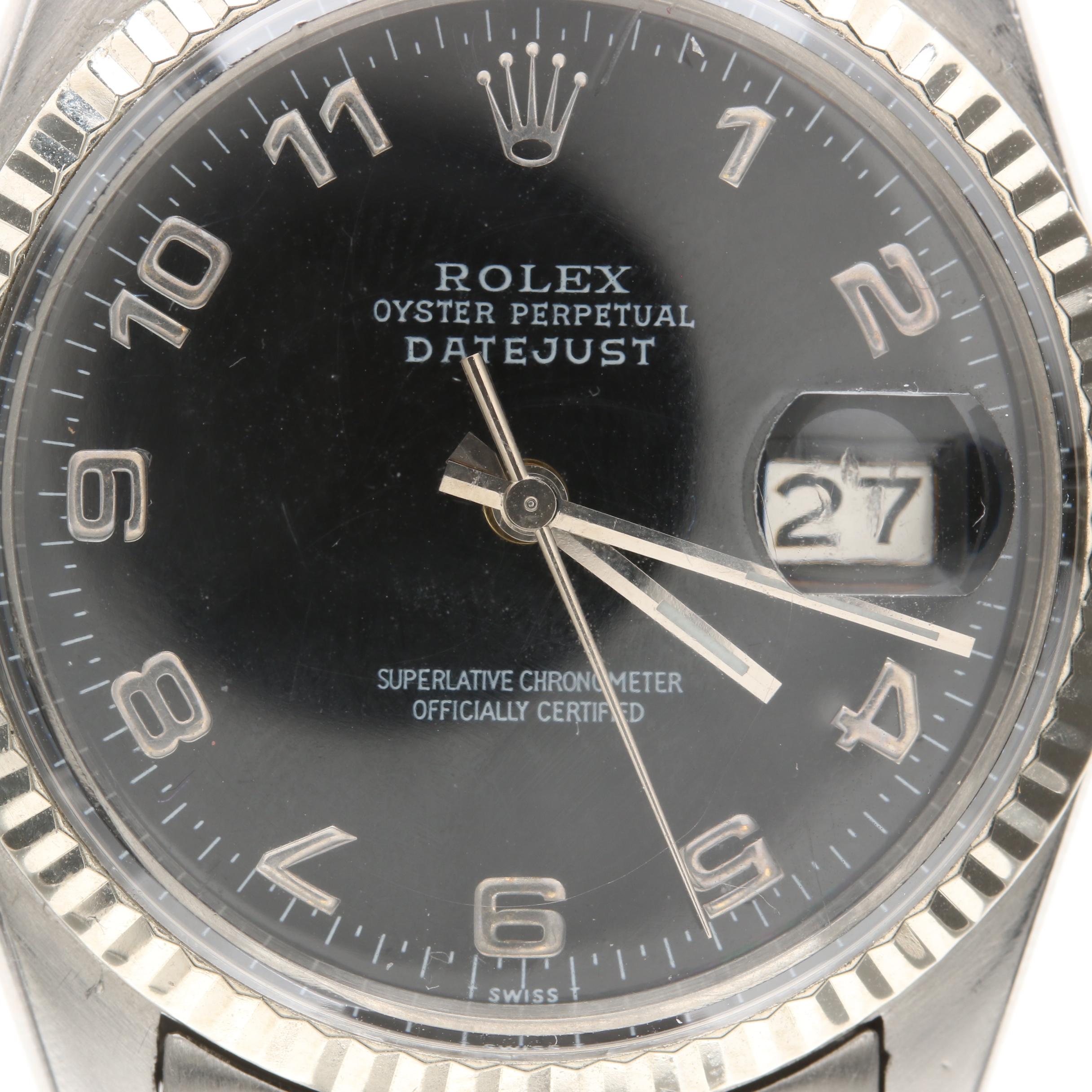 Rolex Oyster Perpetual Datejust Stainless Steel and 18K White Gold Watch
