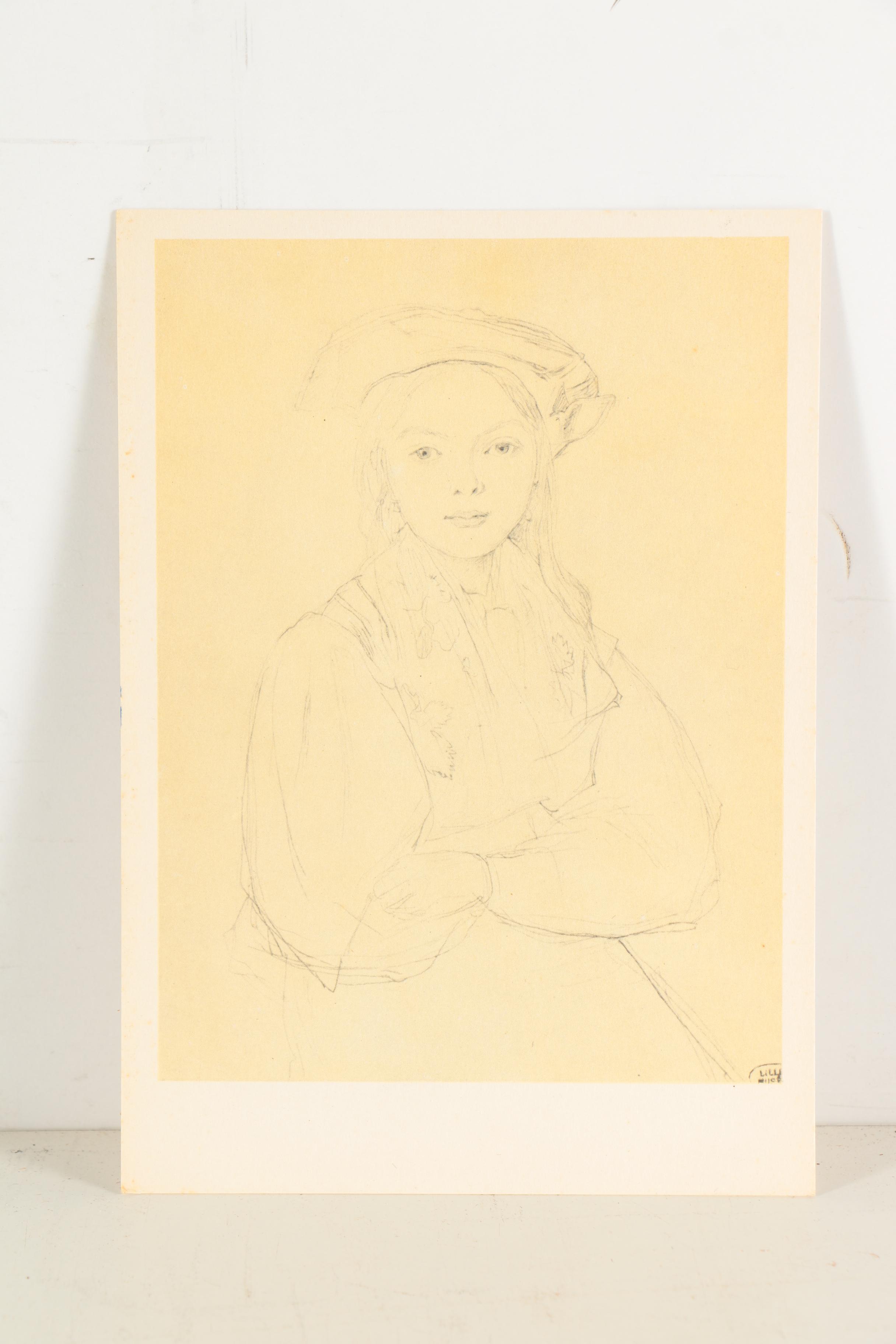 Offset Lithographs of Postcards after Manesa, Gauguin & Corot