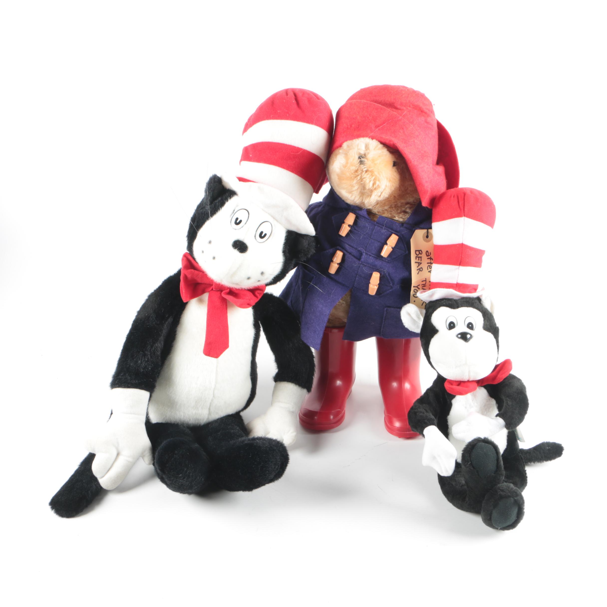 Vintage Dr. Seuss "Cat in the Hat" and Eden "Paddington Bear"