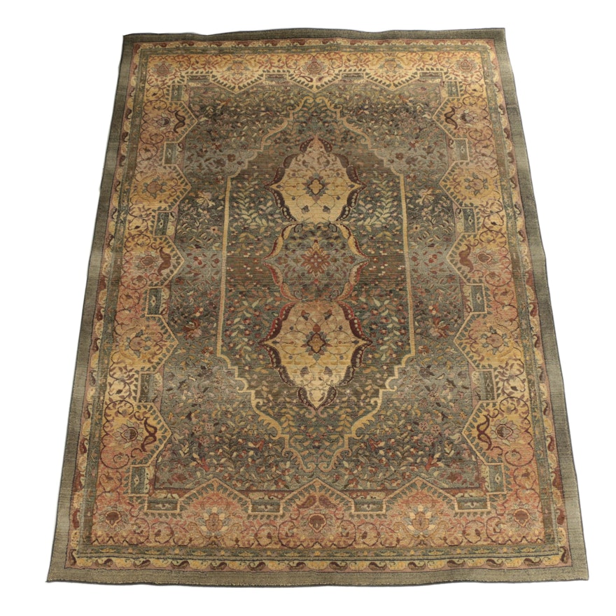 Power-Loomed Persian-Inspired Wool Area Rug