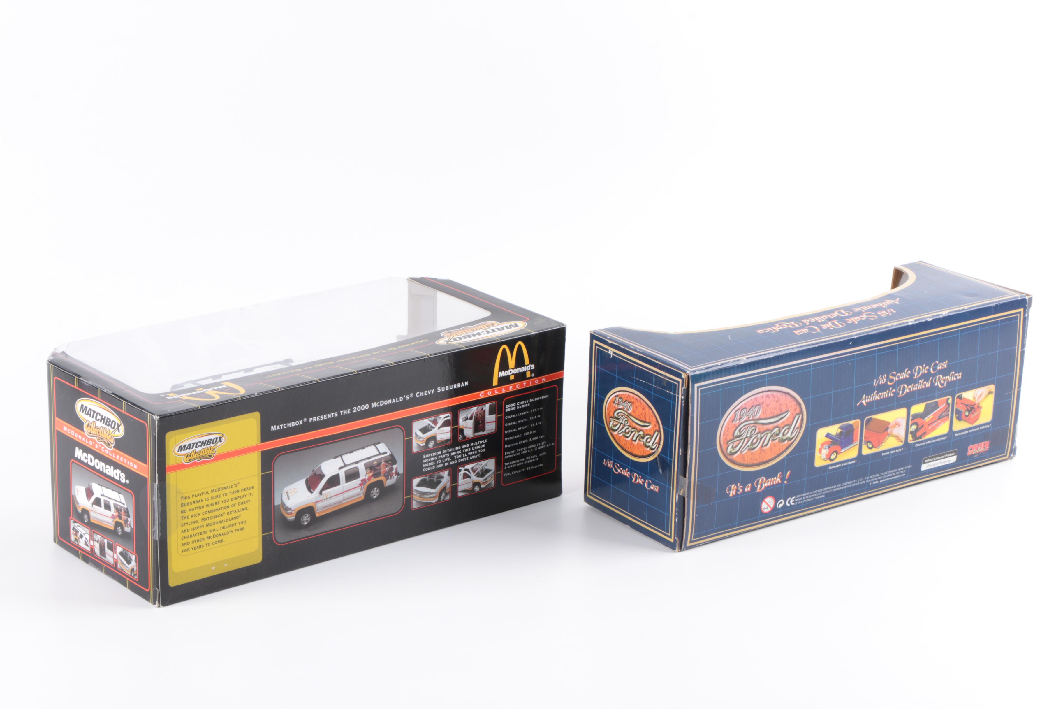 Matchbox 1:18 McDonald's 2000 Chevy Suburban Replica with Pepsi-Cola Car Bank