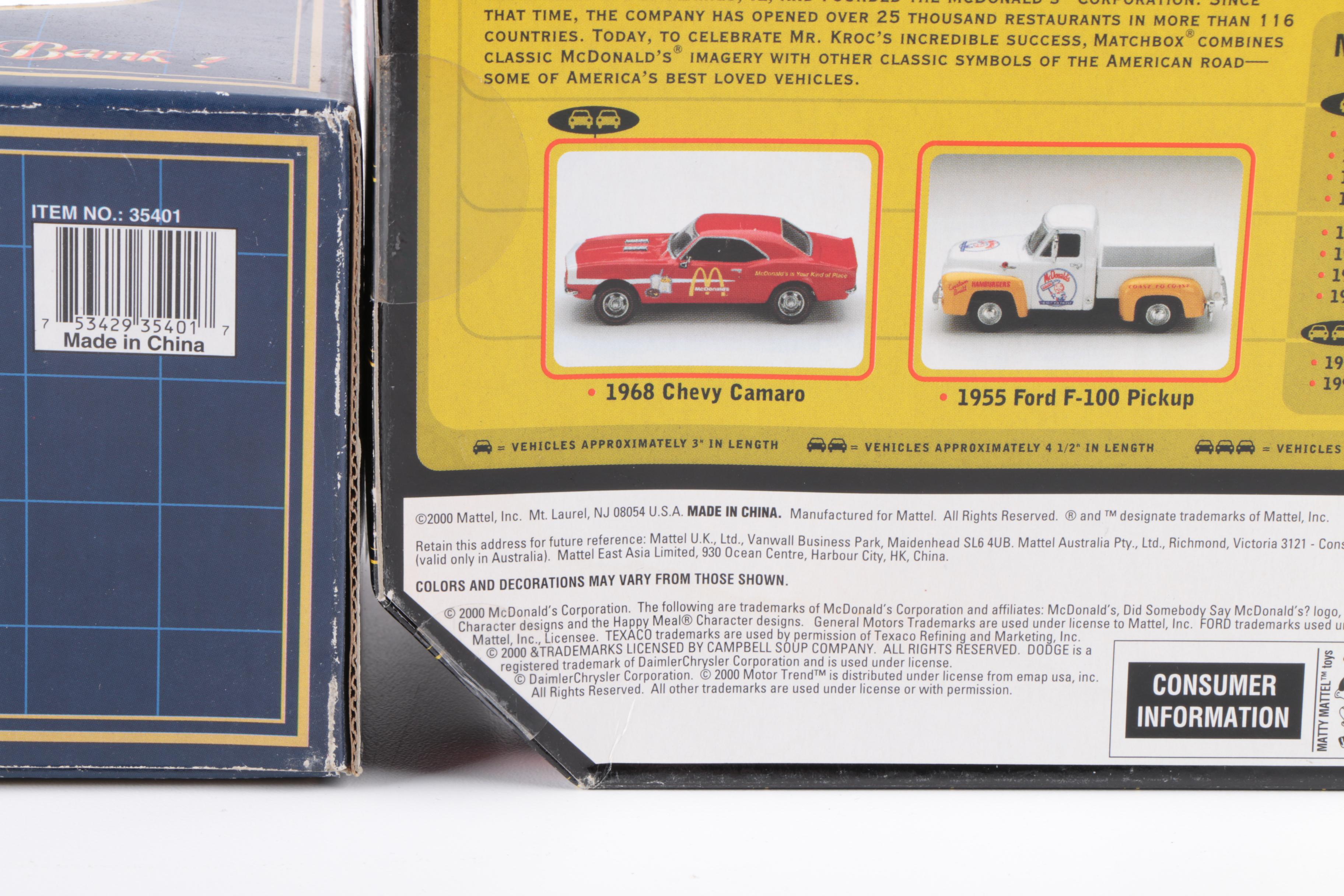 Matchbox 1:18 McDonald's 2000 Chevy Suburban Replica with Pepsi-Cola Car Bank