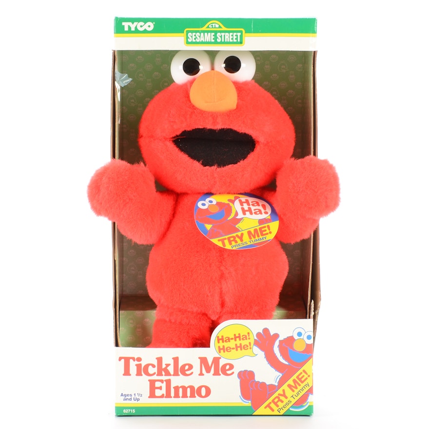 1996 "Sesame Street Tickle Me Elmo" Plush Doll With Box