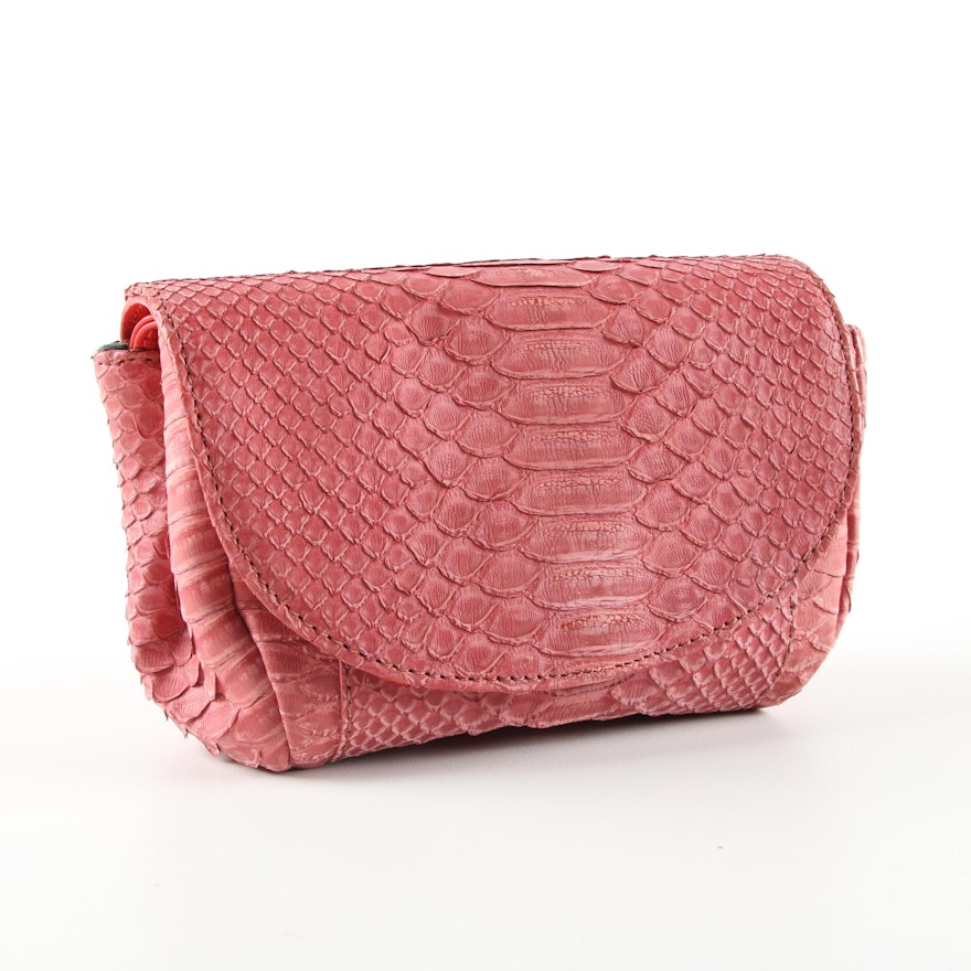 Carlos Falchi Dyed Python Crossbody Bag